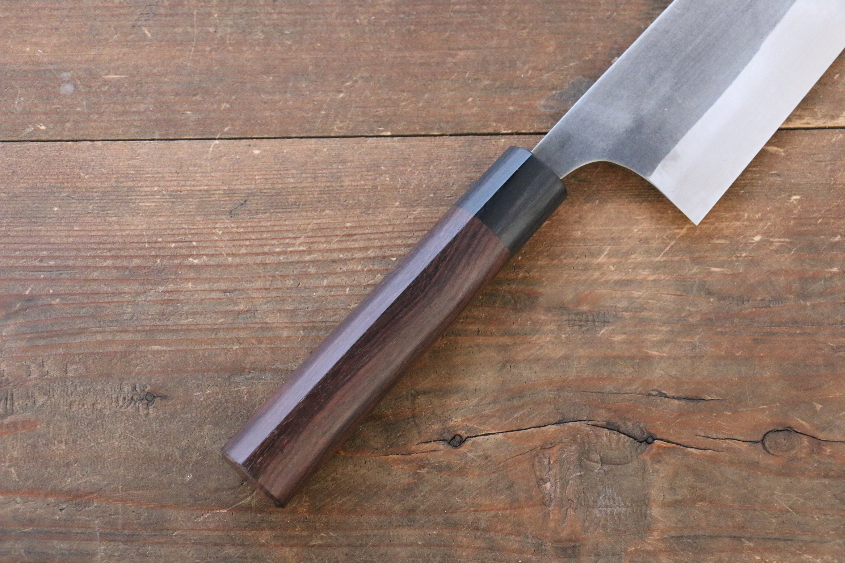 Shungo Ogata SG2 Kurouchi Black Finished Gyuto 240mm Shitan Handle - Japanny - Best Japanese Knife