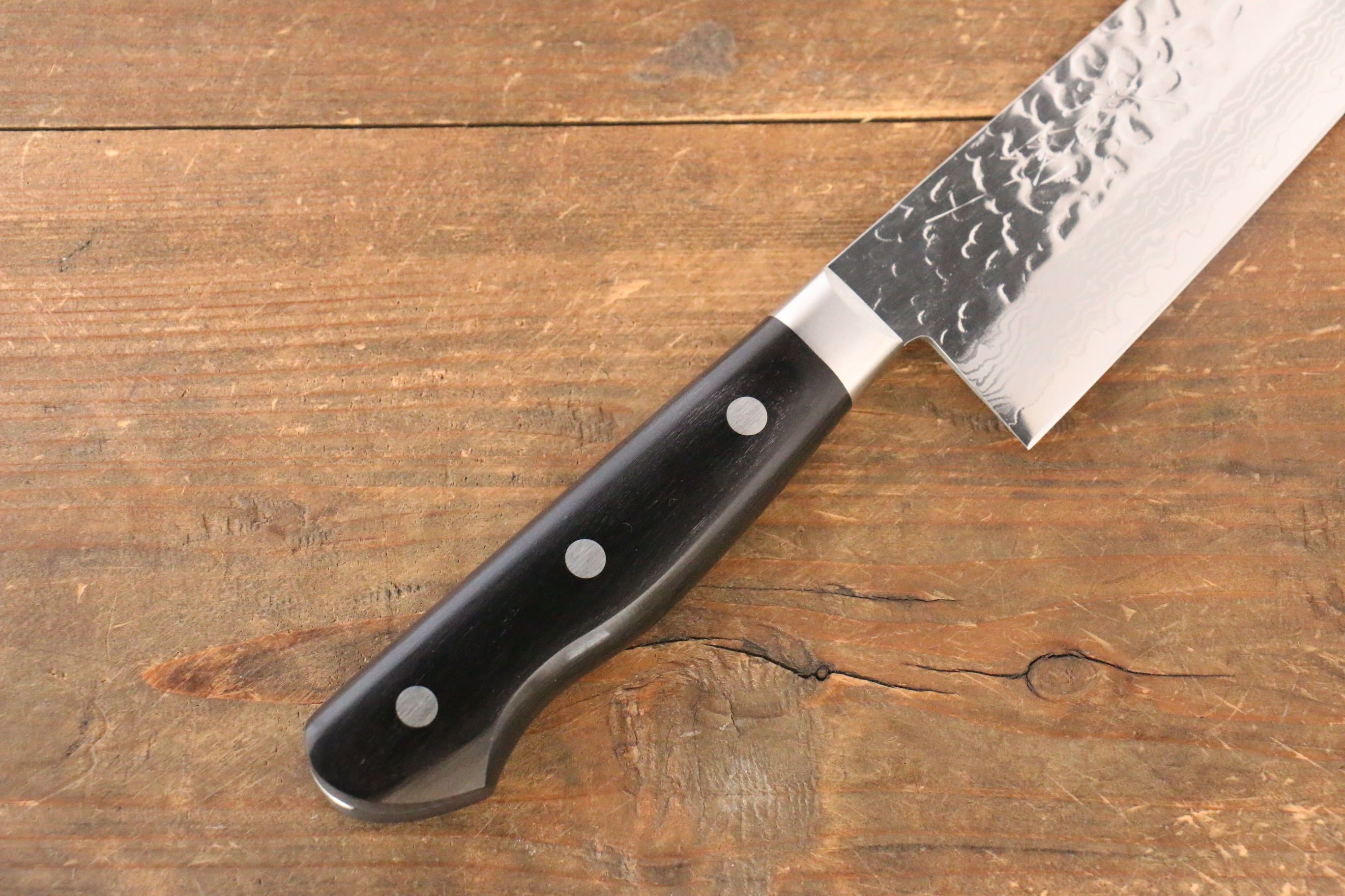 Seisuke VG10 17 Layer Damascus Santoku 180mm Pakka wood Handle - Japanny - Best Japanese Knife