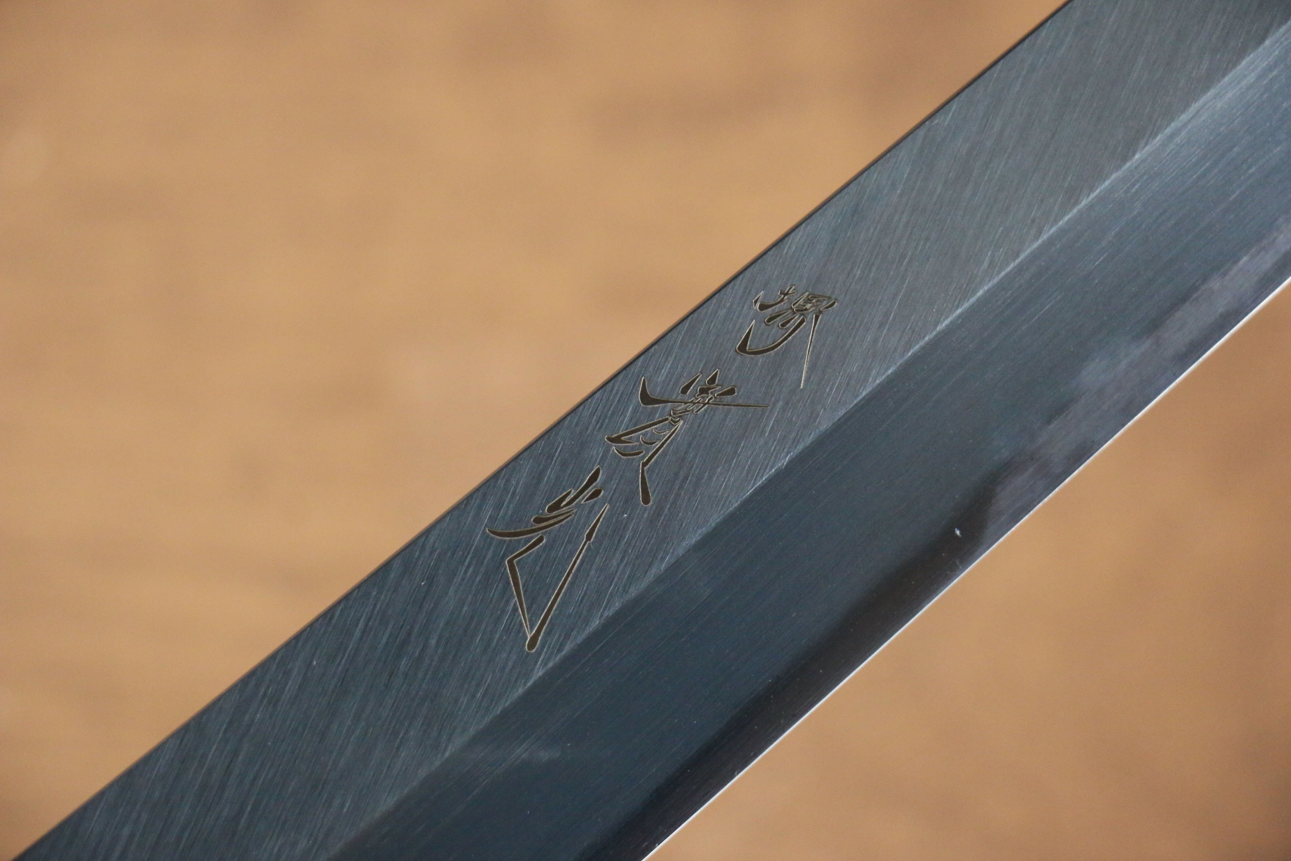 Jikko Ginza White Steel Black dyeing Sakimaru Yanagiba  300mm Ebony Wood Handle - Japanny - Best Japanese Knife