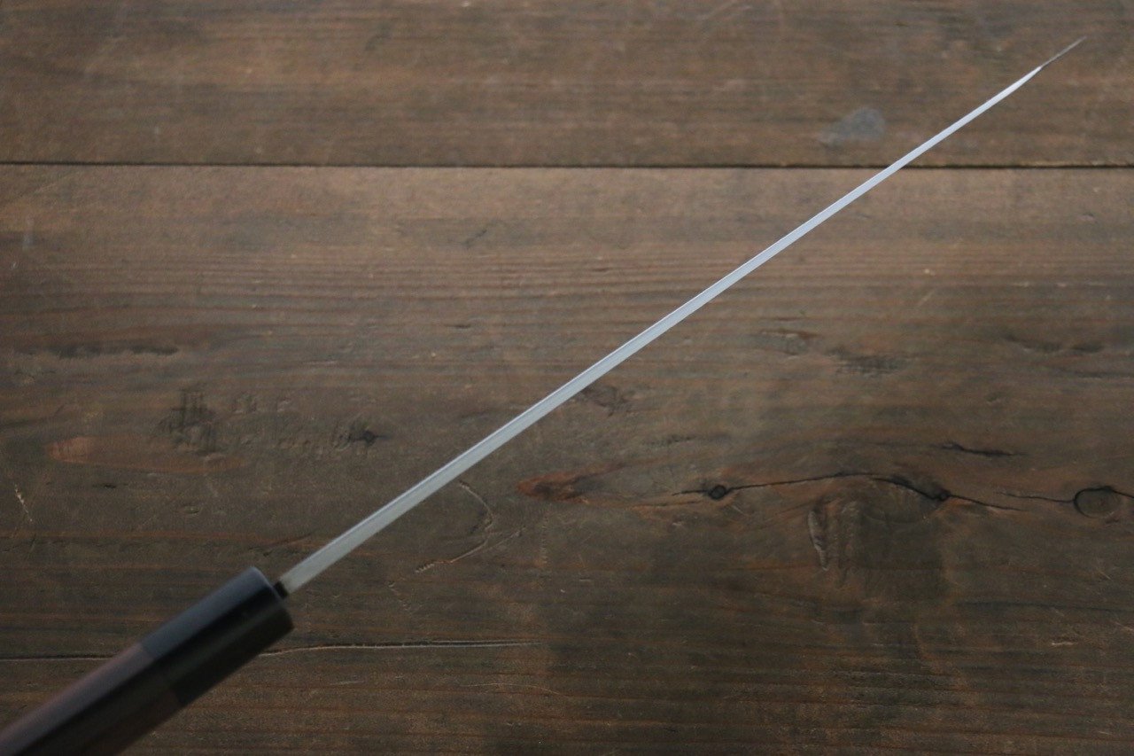Hideo Kitaoka Blue Steel No.2 Damascus Kiritsuke Yanagiba 210mm Shitan Handle - Japanny - Best Japanese Knife