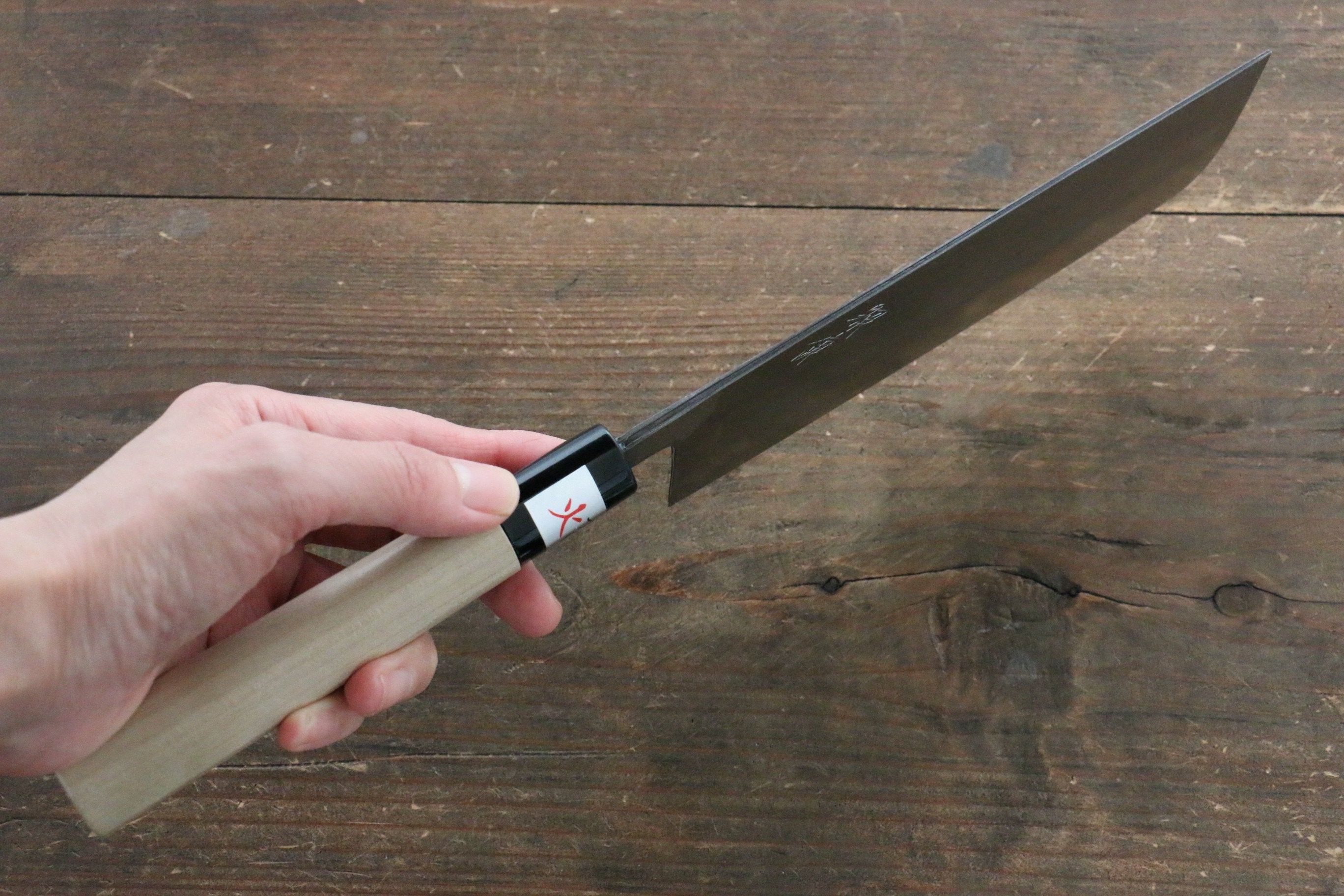 Fujiwara Teruyasu White Steel No.1 Nashiji Nakiri 165mm Magnolia Handle - Japanny - Best Japanese Knife