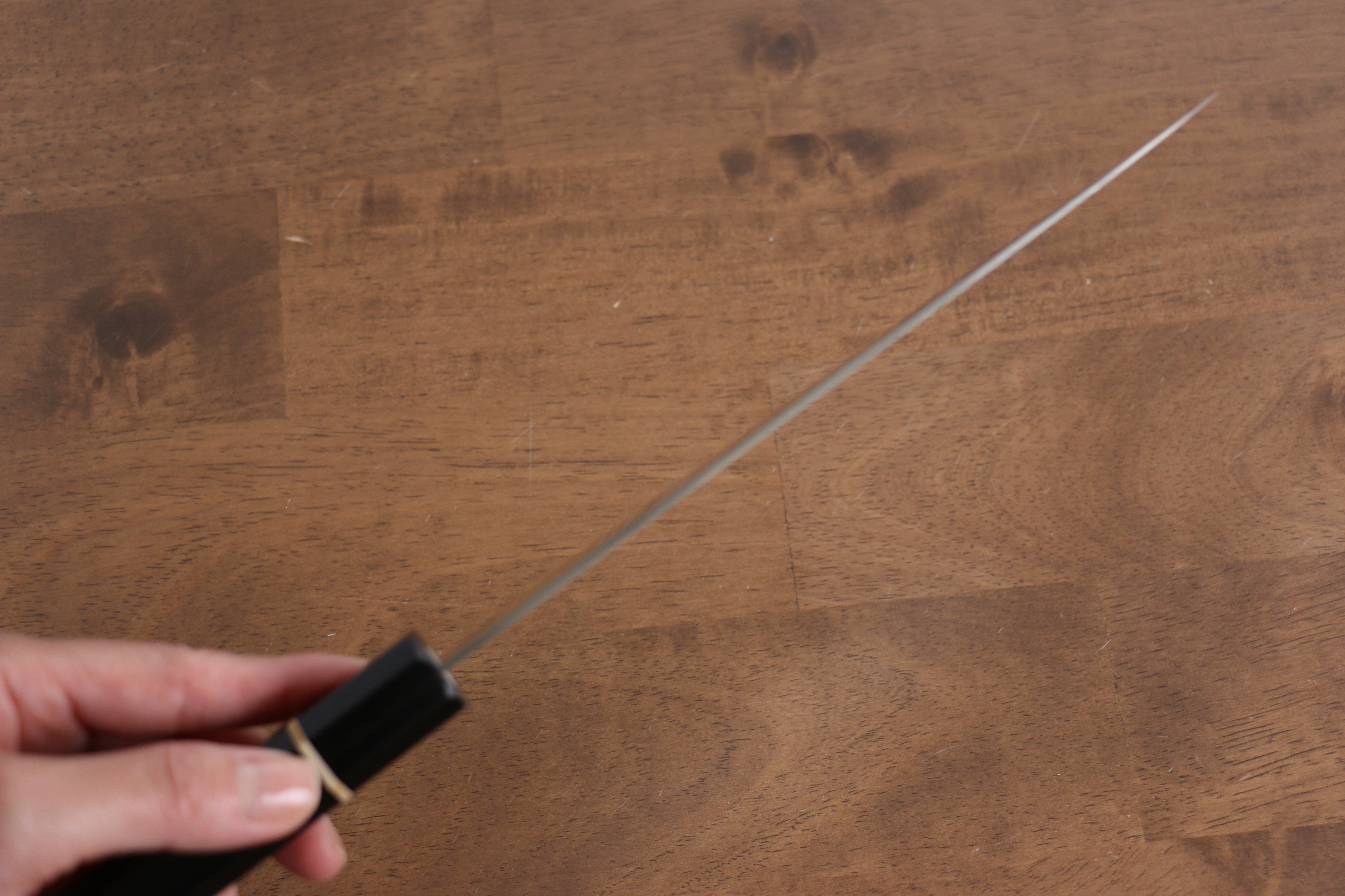 Seisuke Molybdenum Slicer 180mm Black Pakka wood Handle - Japanny - Best Japanese Knife