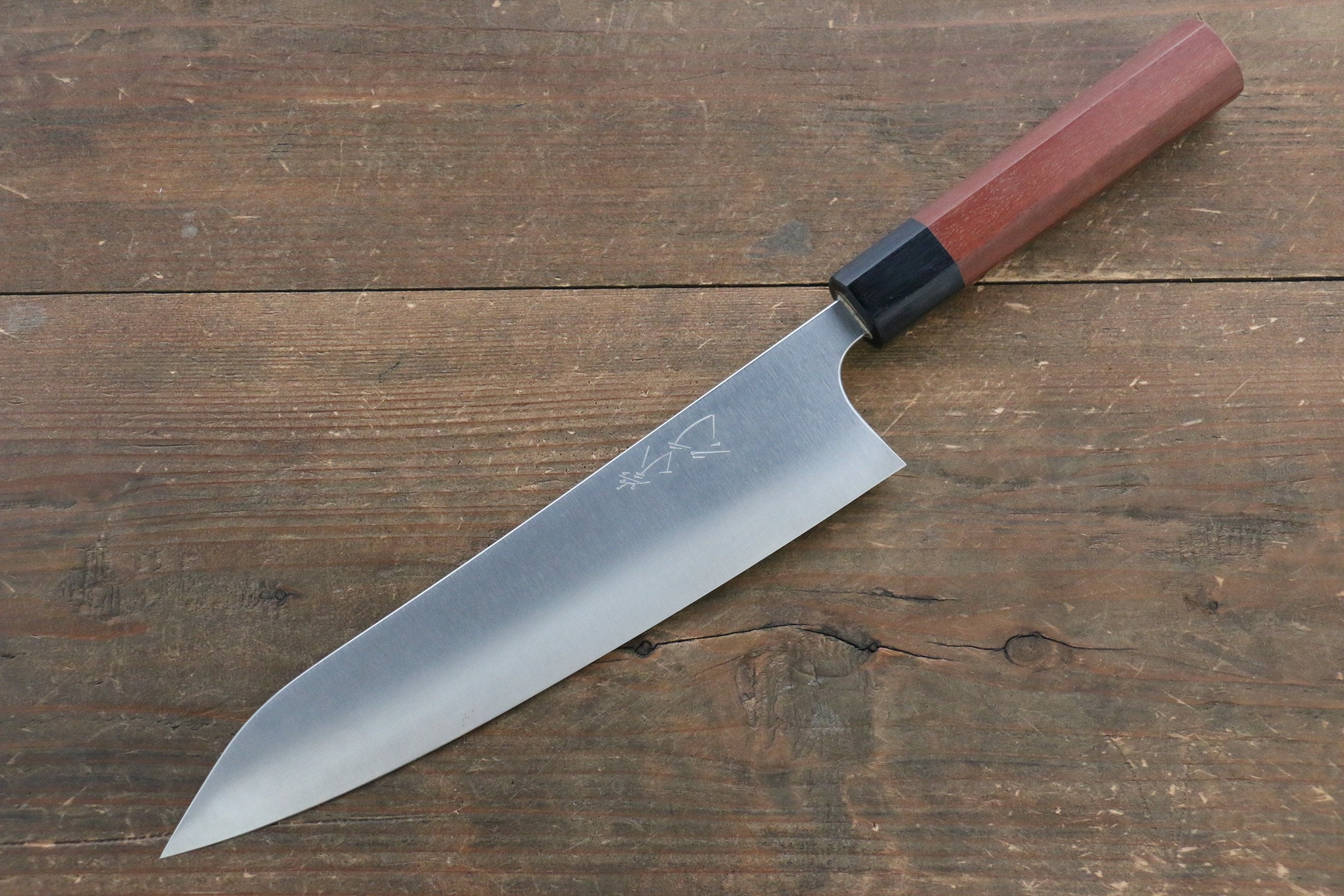 Shibata Takayuki Koutetsu Blue Super Gyuto  210mm Jarrah Handle - Japanny - Best Japanese Knife