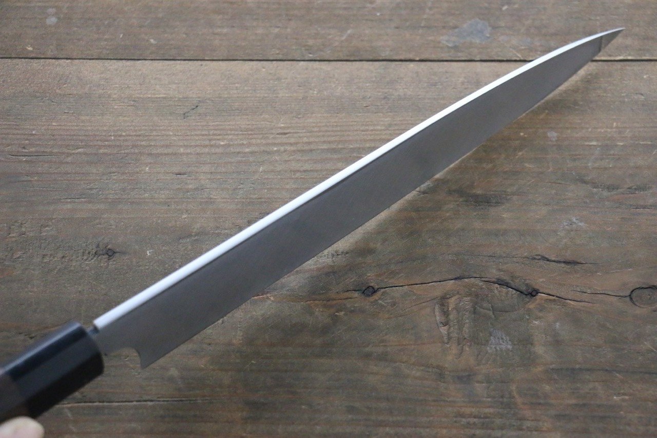[Left Handed] Hideo Kitaoka White Steel No.2 Damascus Yanagiba Japanese Chef Knife 240mm - Japanny - Best Japanese Knife