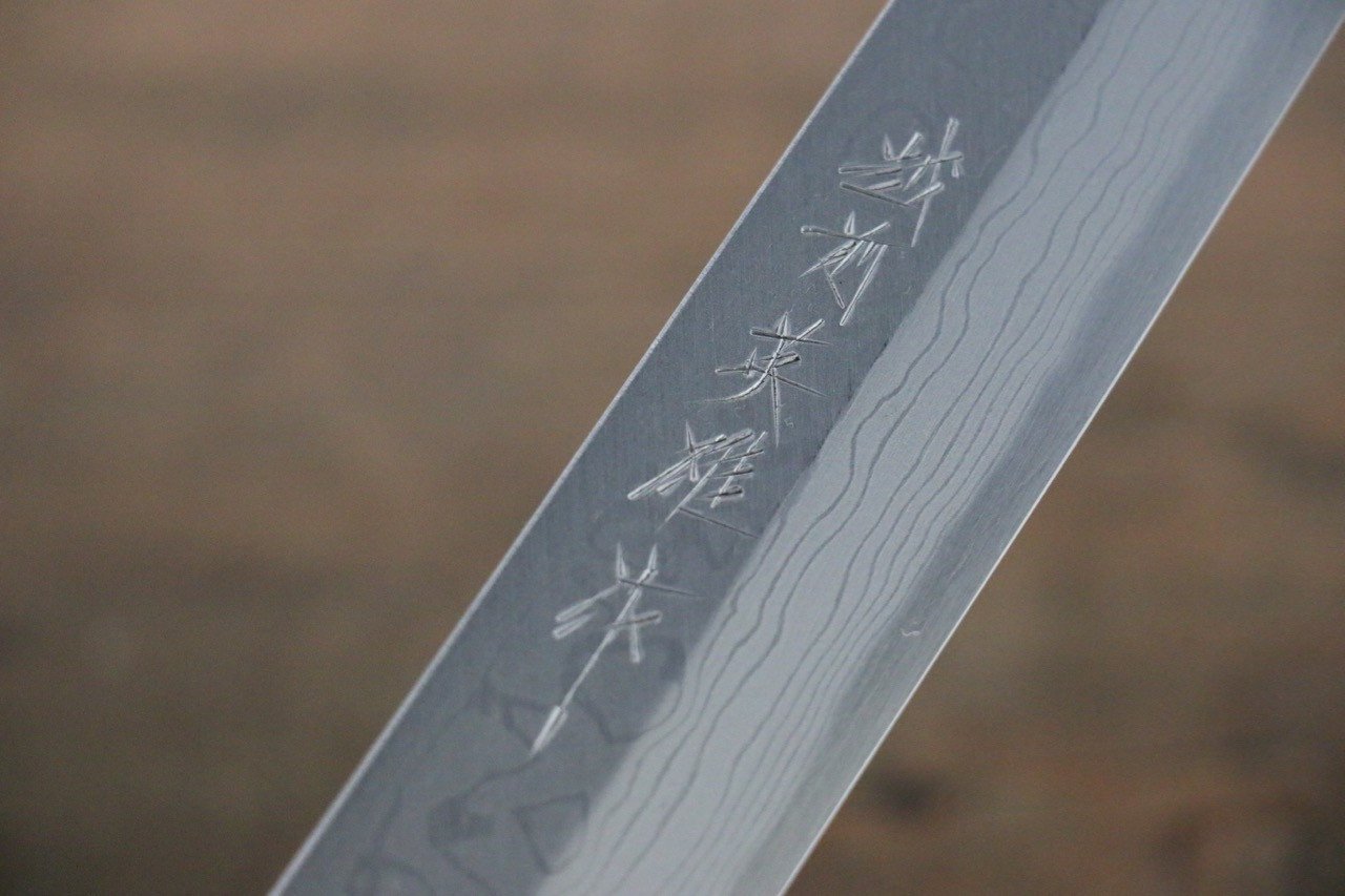 Hideo Kitaoka White Steel No.2 Damascus Yanagiba 270mm Shitan Handle - Japanny - Best Japanese Knife