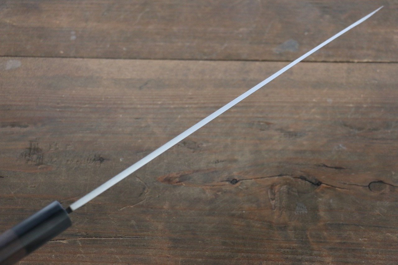 Hideo Kitaoka White Steel No.2 Damascus Yanagiba 300mm Shitan Handle - Japanny - Best Japanese Knife