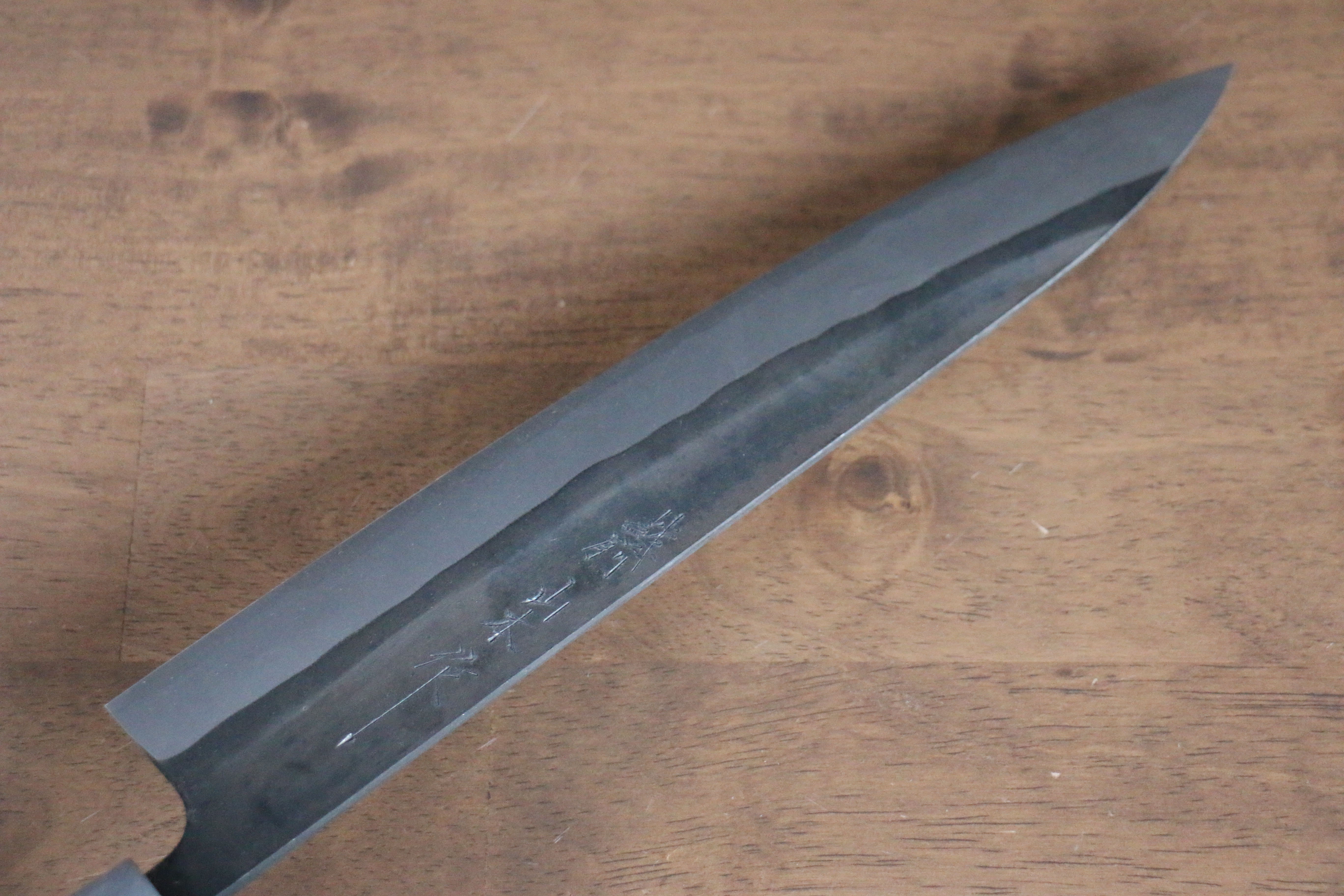 Nao Yamamoto White Steel No.2 Kurouchi Sujihiki 270mm Cherry Wood Handle - Japanny - Best Japanese Knife