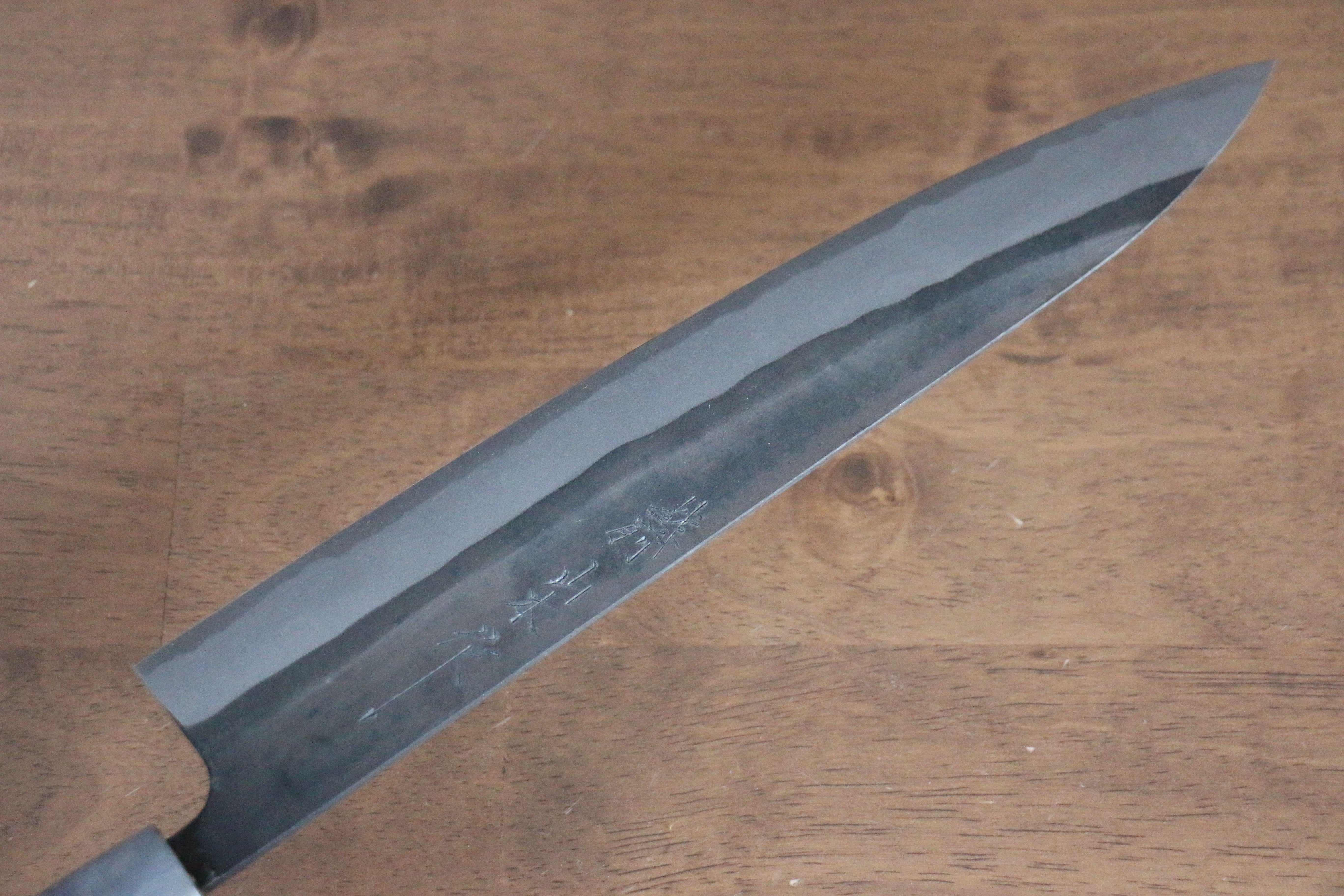 Nao Yamamoto White Steel No.2 Kurouchi Sujihiki 270mm Cherry Wood Handle - Japanny - Best Japanese Knife