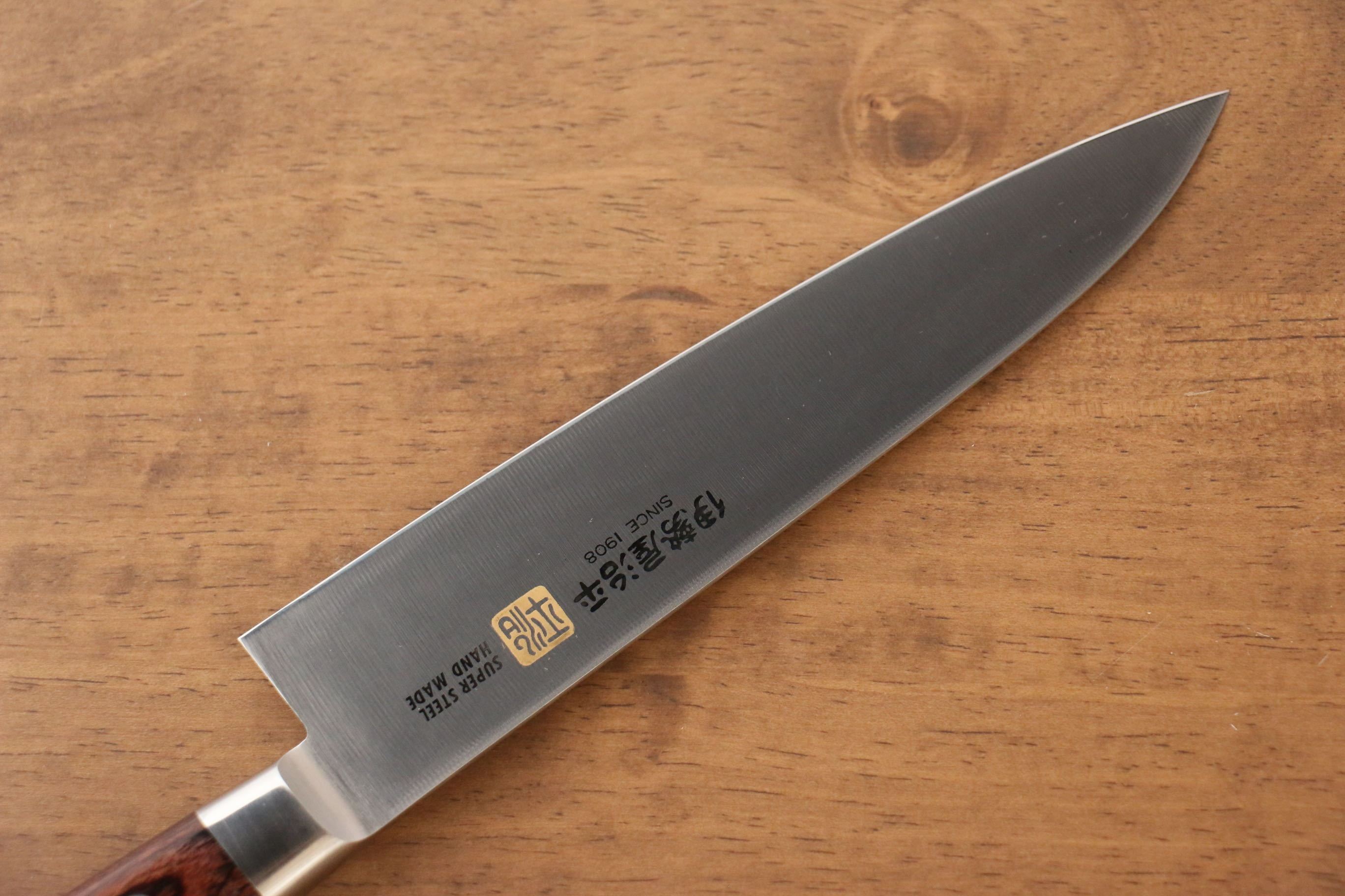 Iseya Molybdenum Gyuto 180mm Mahogany Pakka wood Handle - Japanny - Best Japanese Knife