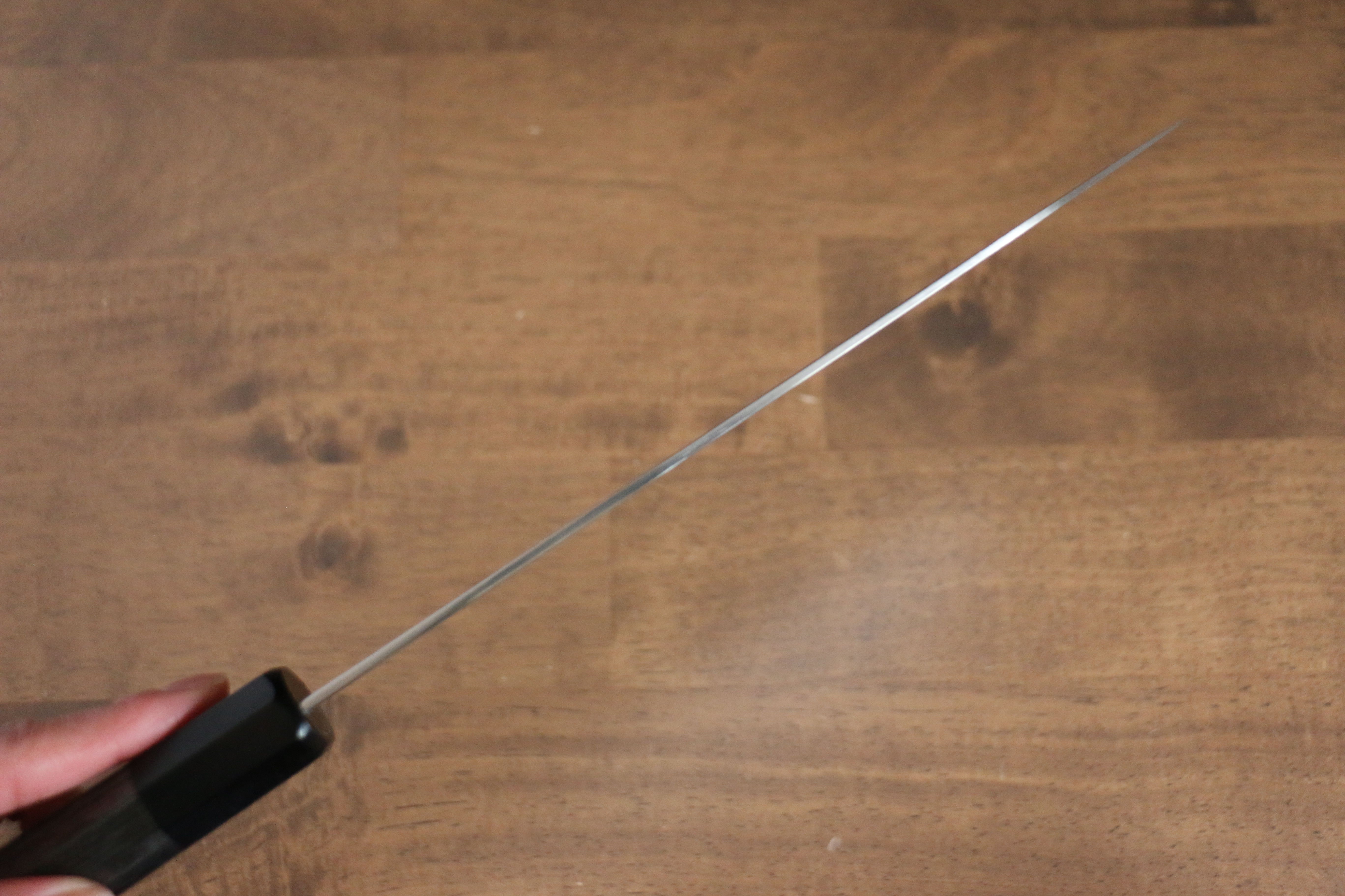 Kajin Cobalt Special Steel Damascus Gyuto 210mm Gray Pakka wood Handle - Japanny - Best Japanese Knife