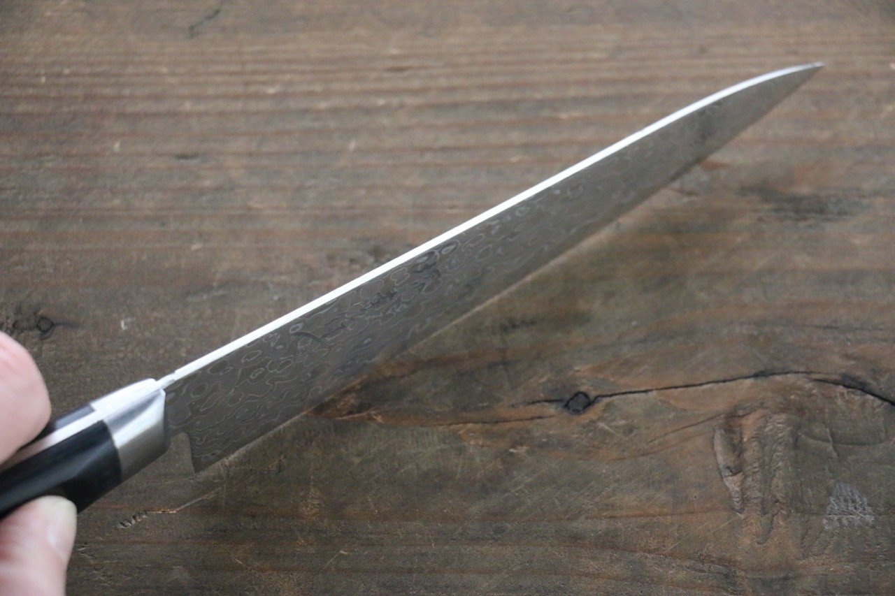 Sakai Takayuki AUS10 45 Layer Mirrored Finish Damascus Petty-Utility 135mm - Japanny - Best Japanese Knife