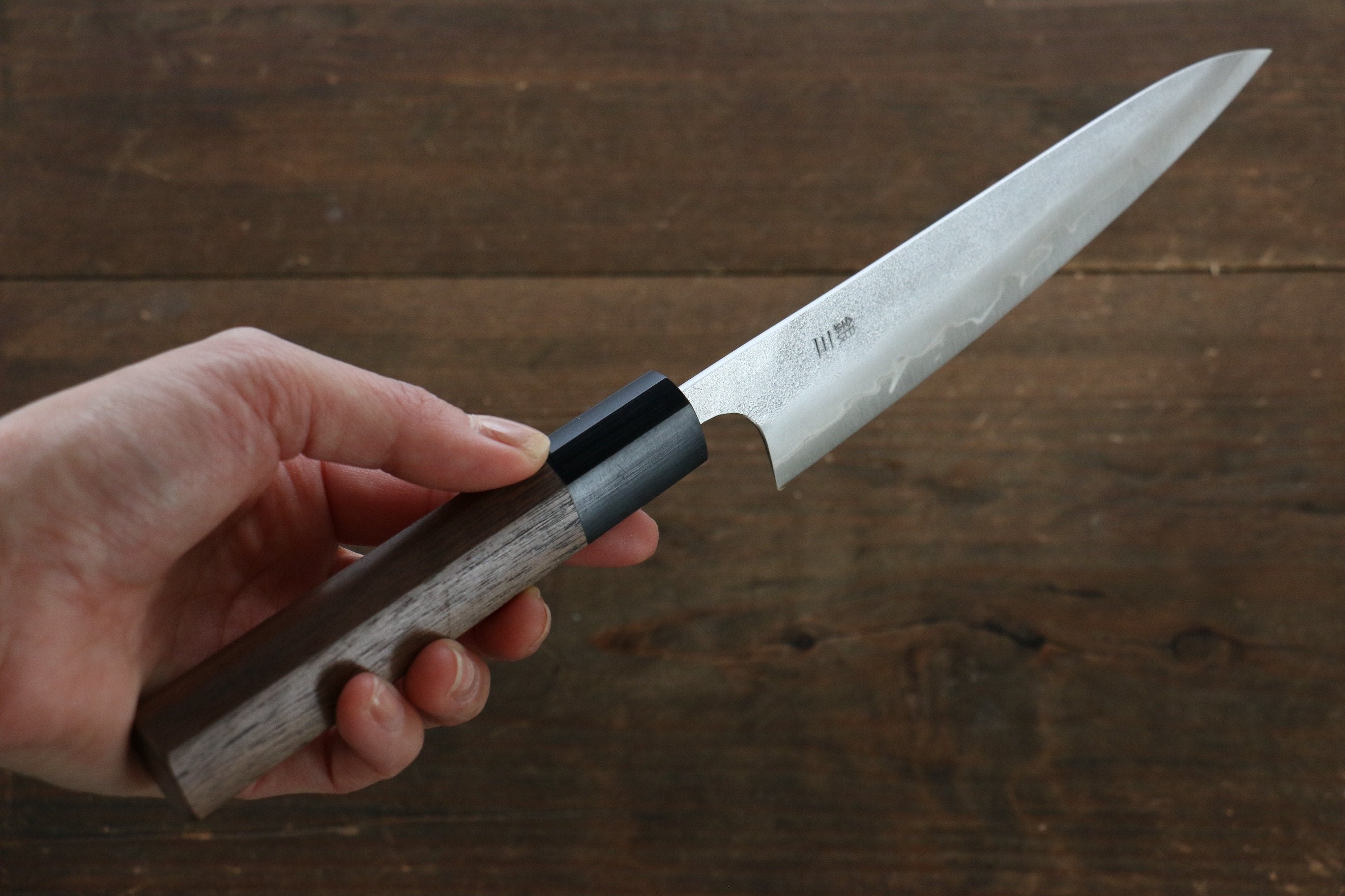 Nao Yamamoto Silver Steel No.3 Nashiji Petty-Utility 150mm Walnut Handle - Japanny - Best Japanese Knife