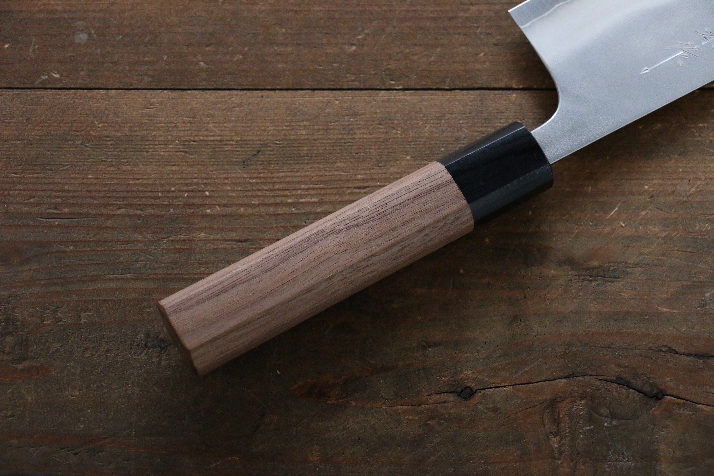 Nao Yamamoto Silver Steel No.3 Nashiji Nakiri 165mm Walnut Handle - Japanny - Best Japanese Knife