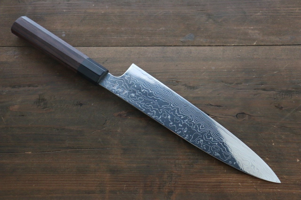 Sukenari SG2 Damascus Gyuto 240mm Shitan Handle - Japanny - Best Japanese Knife