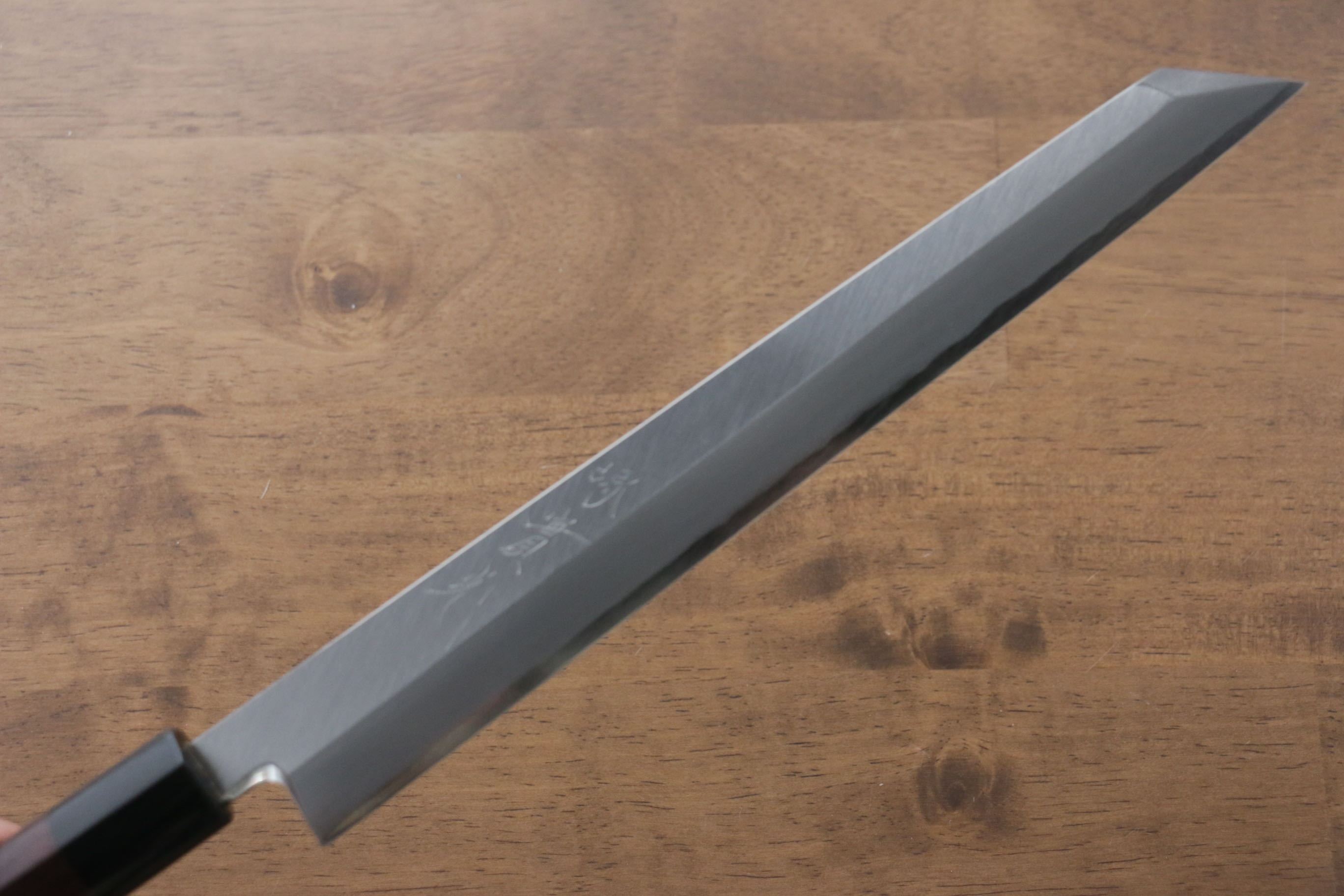 Jikko Silver Steel No.3 Kiritsuke Yanagiba  240mm Shitan Handle - Japanny - Best Japanese Knife