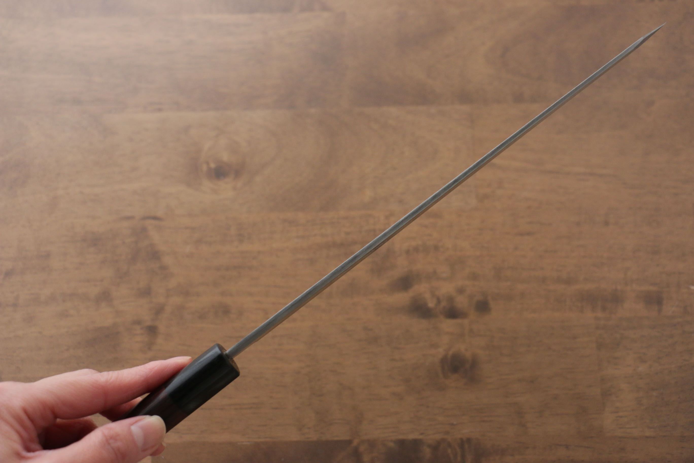 Jikko Silver Steel No.3 Kiritsuke Yanagiba  240mm Shitan Handle - Japanny - Best Japanese Knife