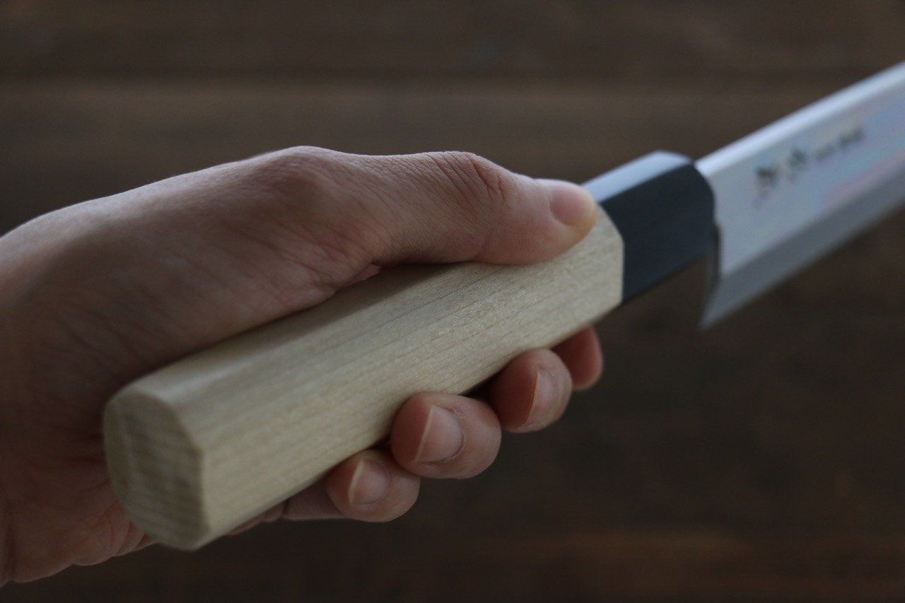 Sukenari Blue Steel No.2 Hongasumi Mioroshi Deba Magnolia Handle - Japanny - Best Japanese Knife