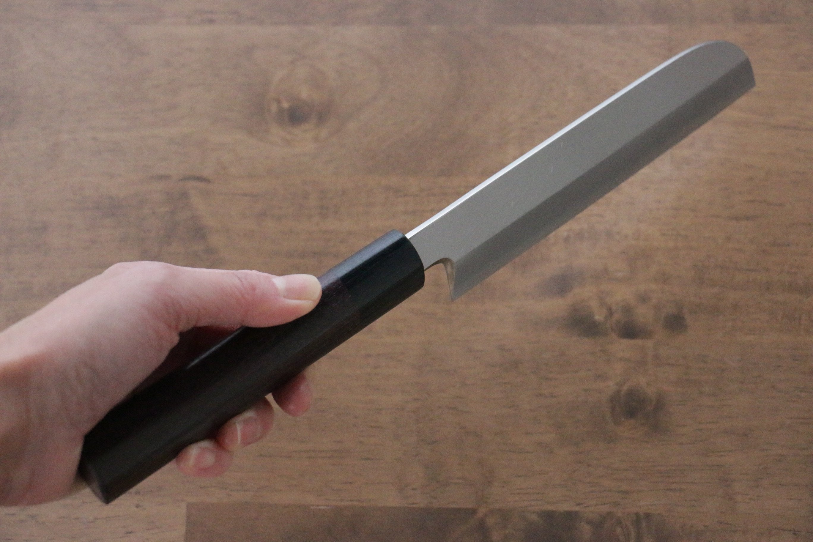 Jikko Silver Steel No.3 Kamagata Usuba  165mm Shitan Handle - Japanny - Best Japanese Knife