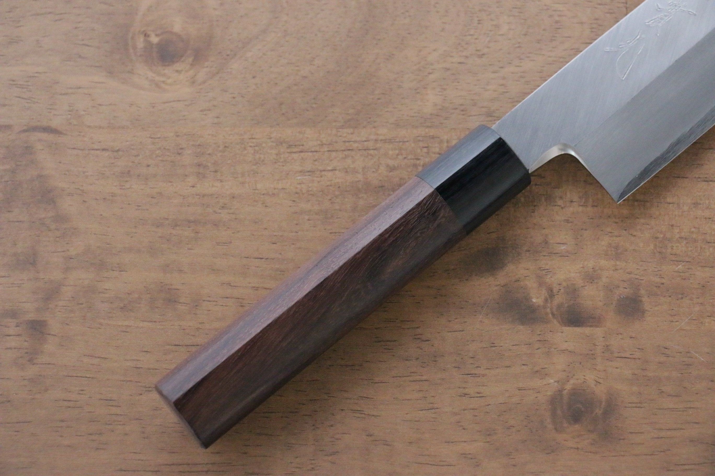 Jikko Silver Steel No.3 Kamagata Usuba  195mm Shitan Handle - Japanny - Best Japanese Knife