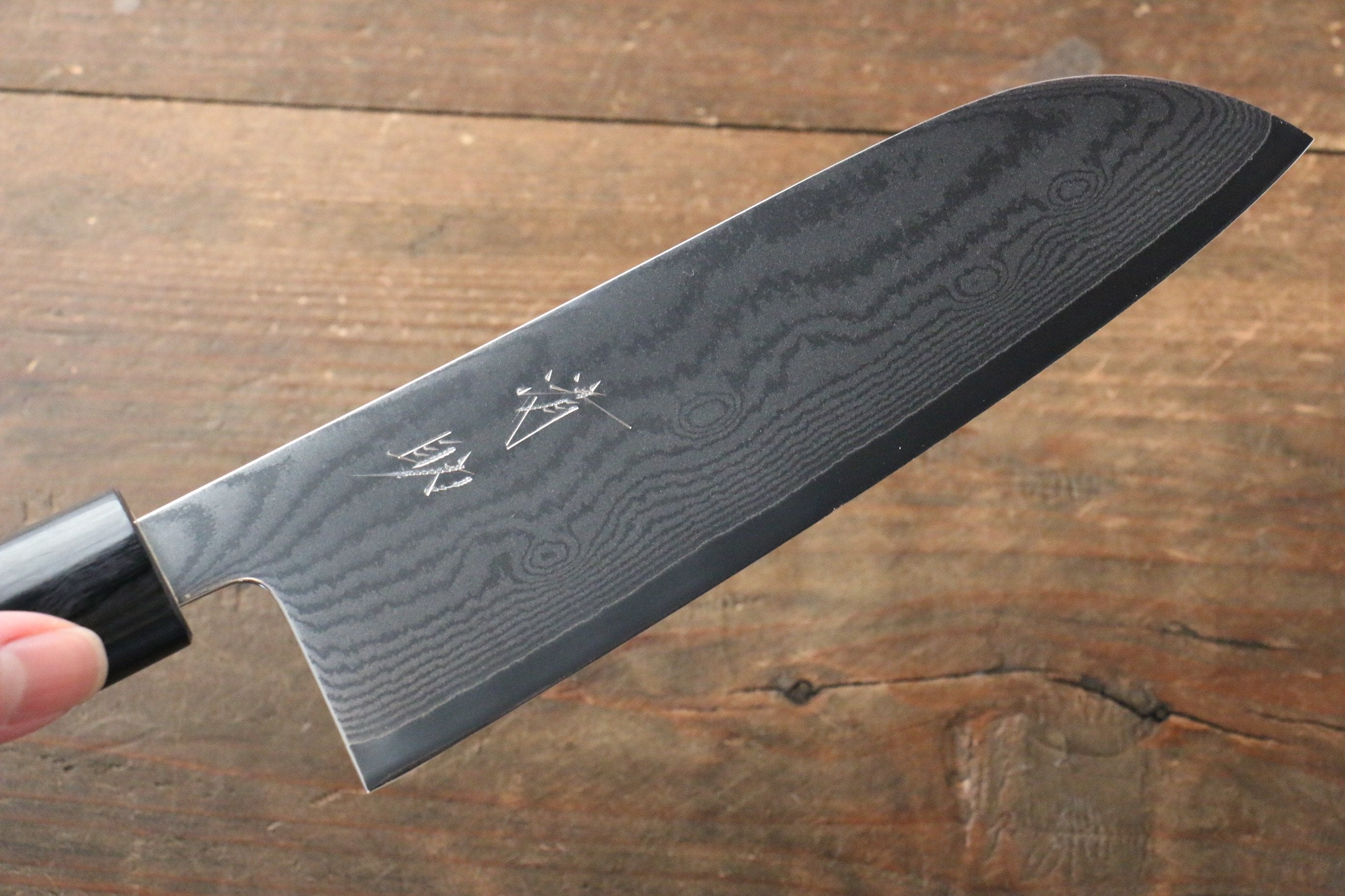 Seisuke VG10 63Layer Damascus Santoku 165mm & Gyuto 210mm Japanese Chef Knife Set - Japanny - Best Japanese Knife