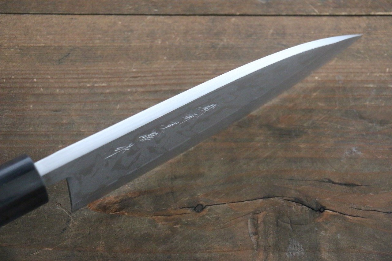 Hideo Kitaoka White Steel No.2 Damascus Deba 165mm Shitan Handle - Japanny - Best Japanese Knife