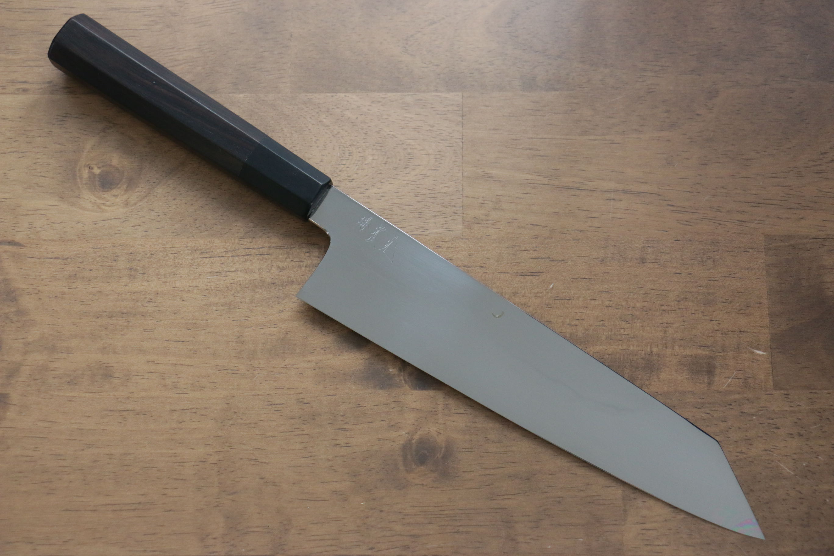 Jikko Fujisan Honyaki White Steel No.3 Mirrored Finish Kiritsuke Gyuto  210mm Ebony Wood Handle - Japanny - Best Japanese Knife