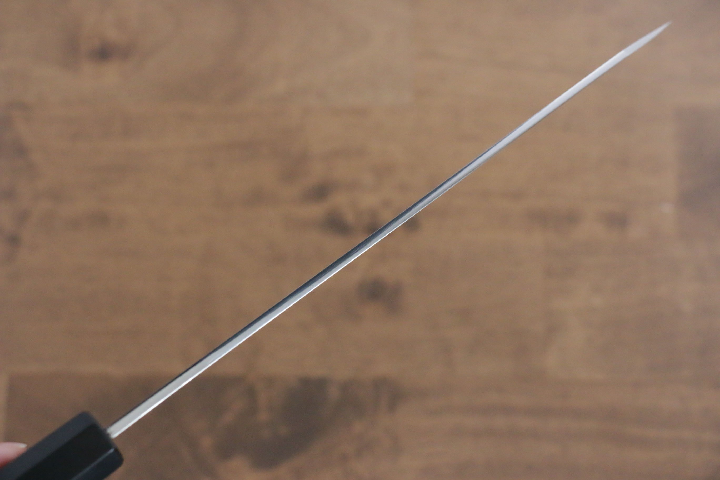 Jikko Fujisan Honyaki White Steel No.3 Mirrored Finish Kiritsuke Gyuto  210mm Ebony Wood Handle - Japanny - Best Japanese Knife