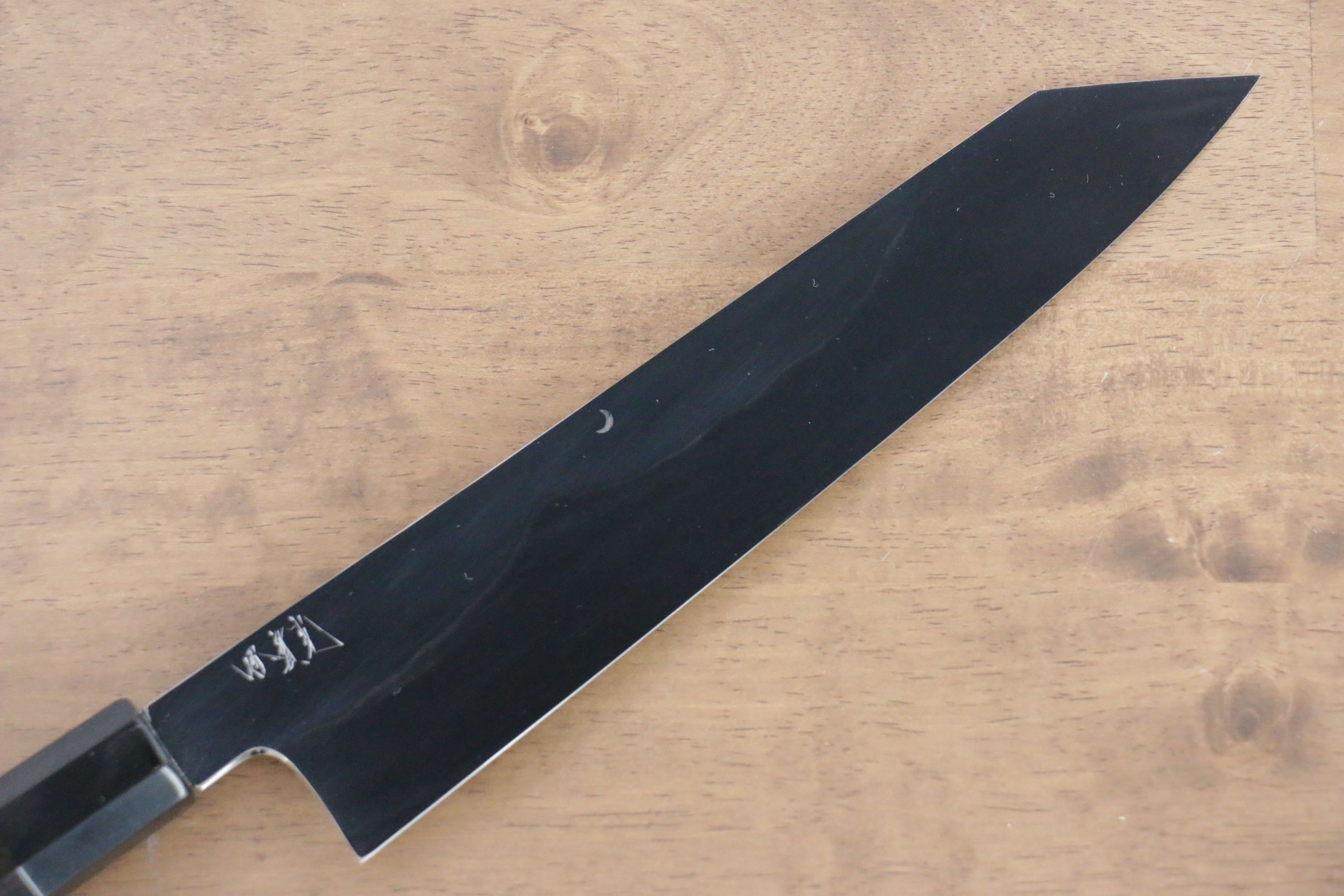 Jikko Fujisan Honyaki White Steel No.3 Mirrored Finish Kiritsuke Gyuto  240mm Ebony Wood Handle - Japanny - Best Japanese Knife