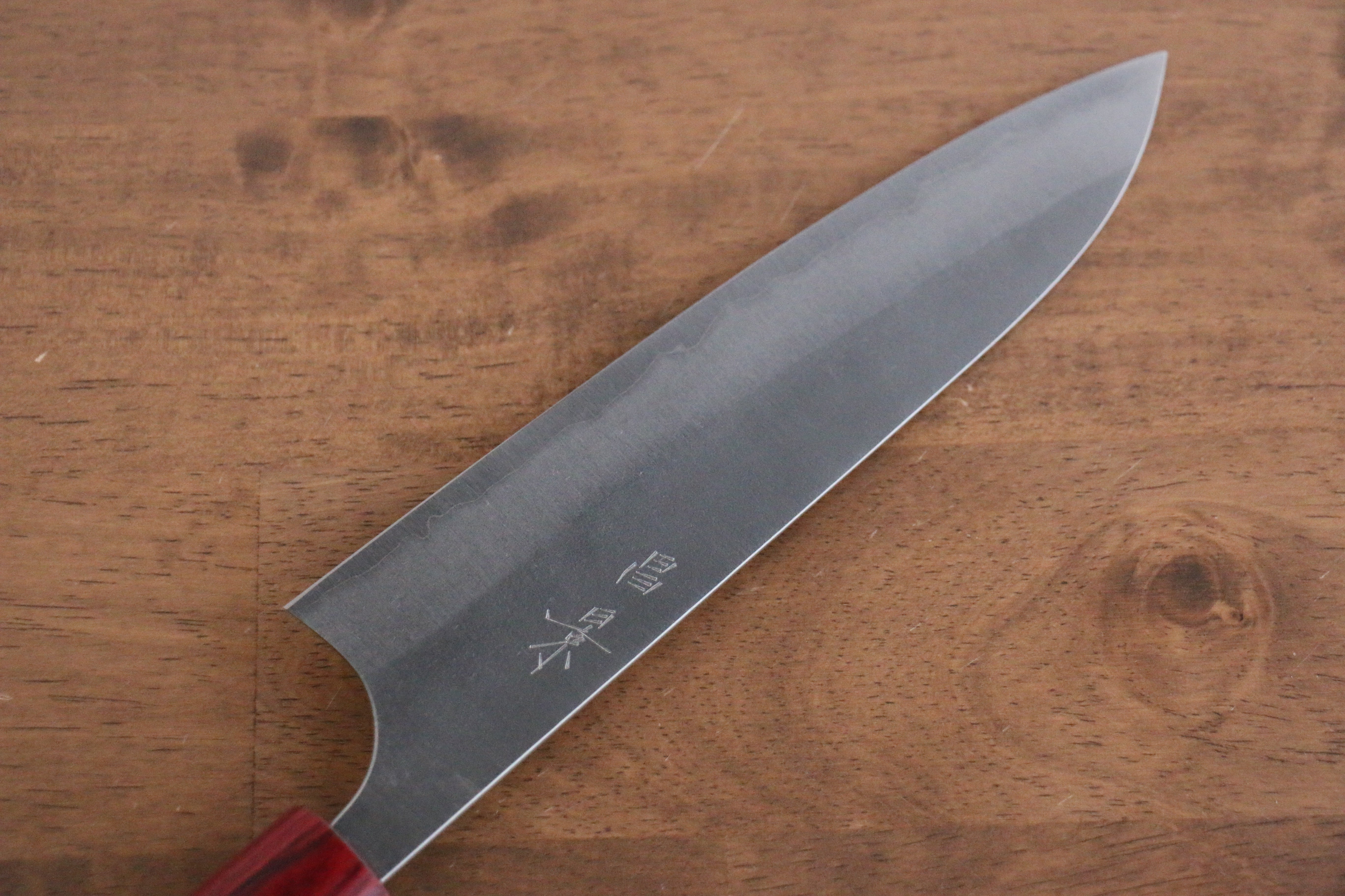 Masakage Yuki White Steel No.2 Nashiji Gyuto 180mm Magnolia Handle - Japanny - Best Japanese Knife