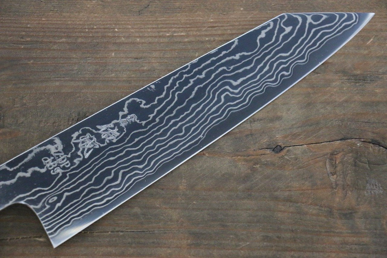 Sukenari ZDP189 Damascus Kiritsuke Gyuto 210mm Shitan Handle - Japanny - Best Japanese Knife