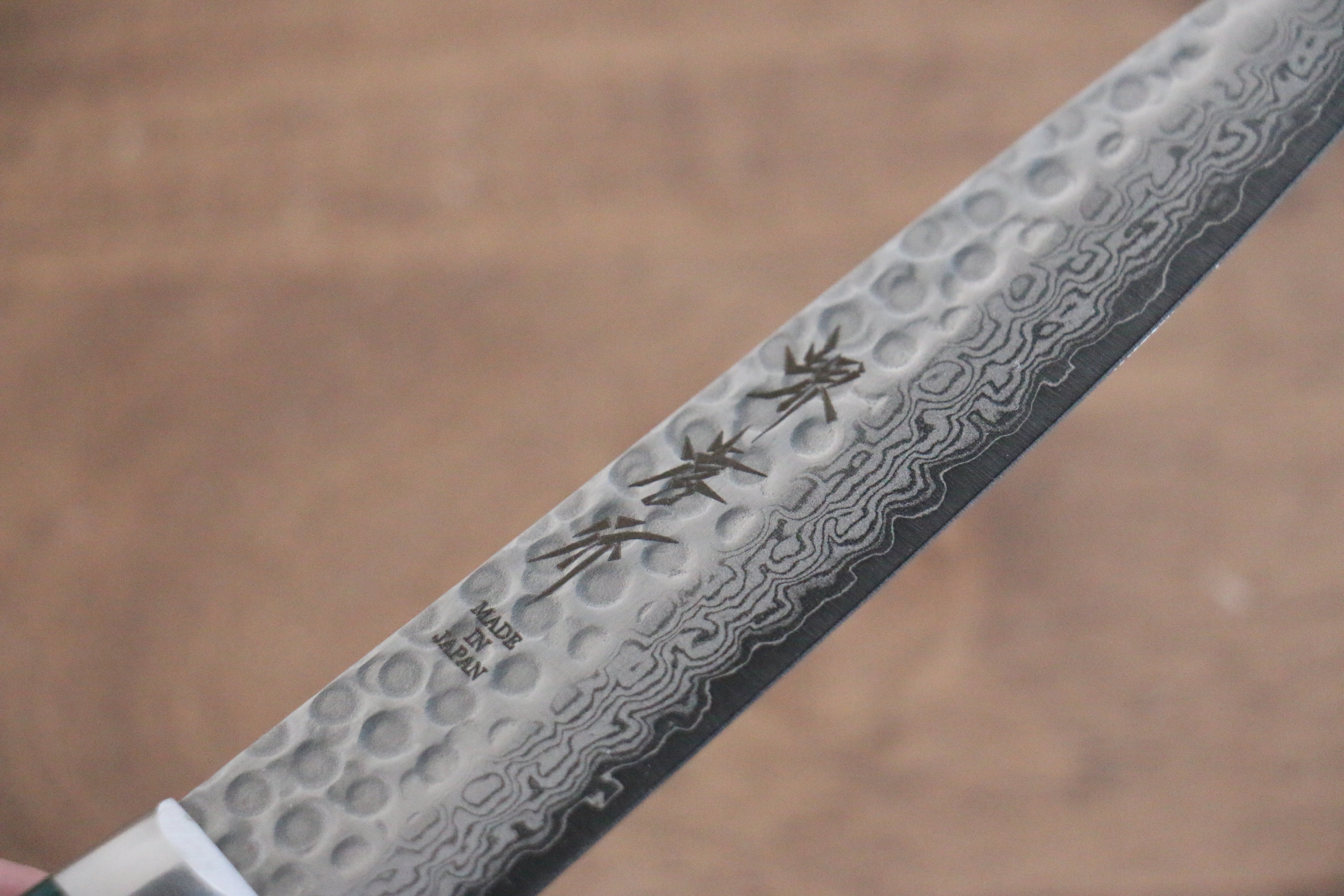 Sakai Takayuki VG10 17 Layer Damascus Petty-Utility 135mm Green Pakka wood Handle - Japanny - Best Japanese Knife