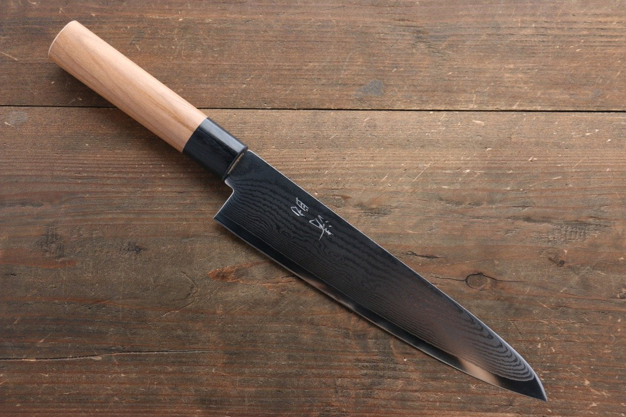 Seisuke VG10 63 Layer Damascus Gyuto 210mm Cherry Tree Handle - Japanny - Best Japanese Knife