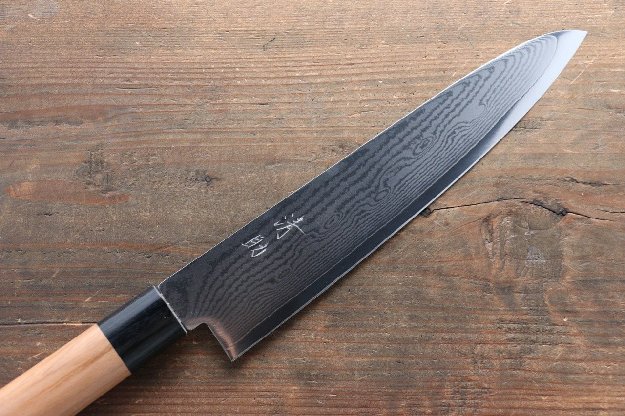 Seisuke VG10 63 Layer Damascus Gyuto 210mm Cherry Tree Handle - Japanny - Best Japanese Knife