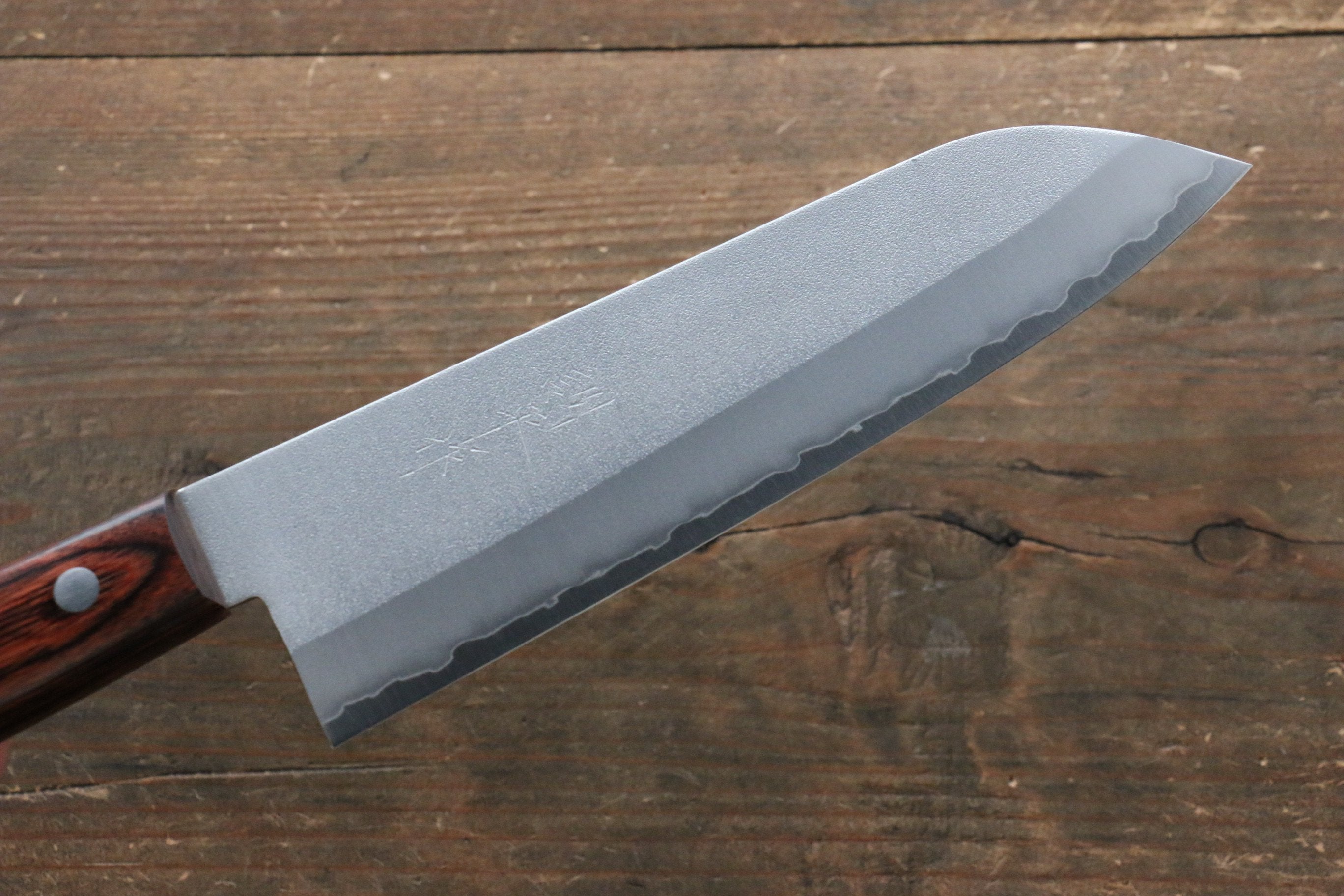 Kunihira VG1 Nashiji Santoku 170mm Mahogany Handle - Japanny - Best Japanese Knife