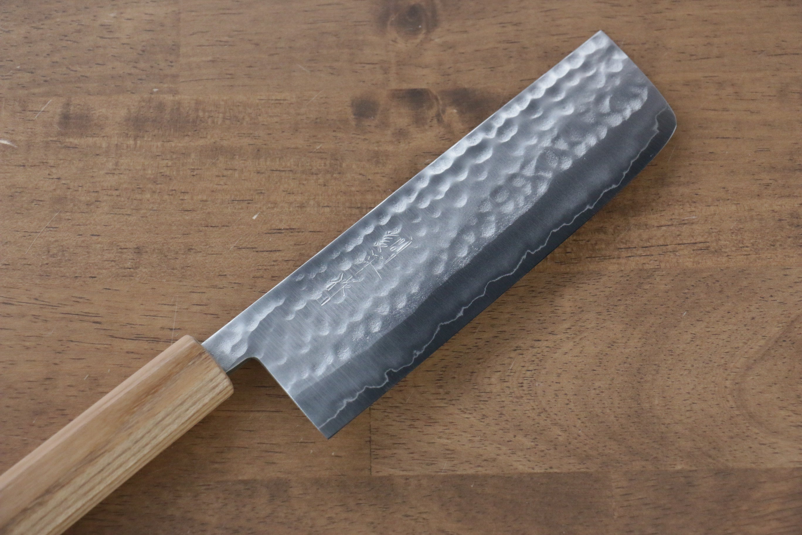Kunihira VG1 Hammered Nakiri 165mm Enju Handle - Japanny - Best Japanese Knife