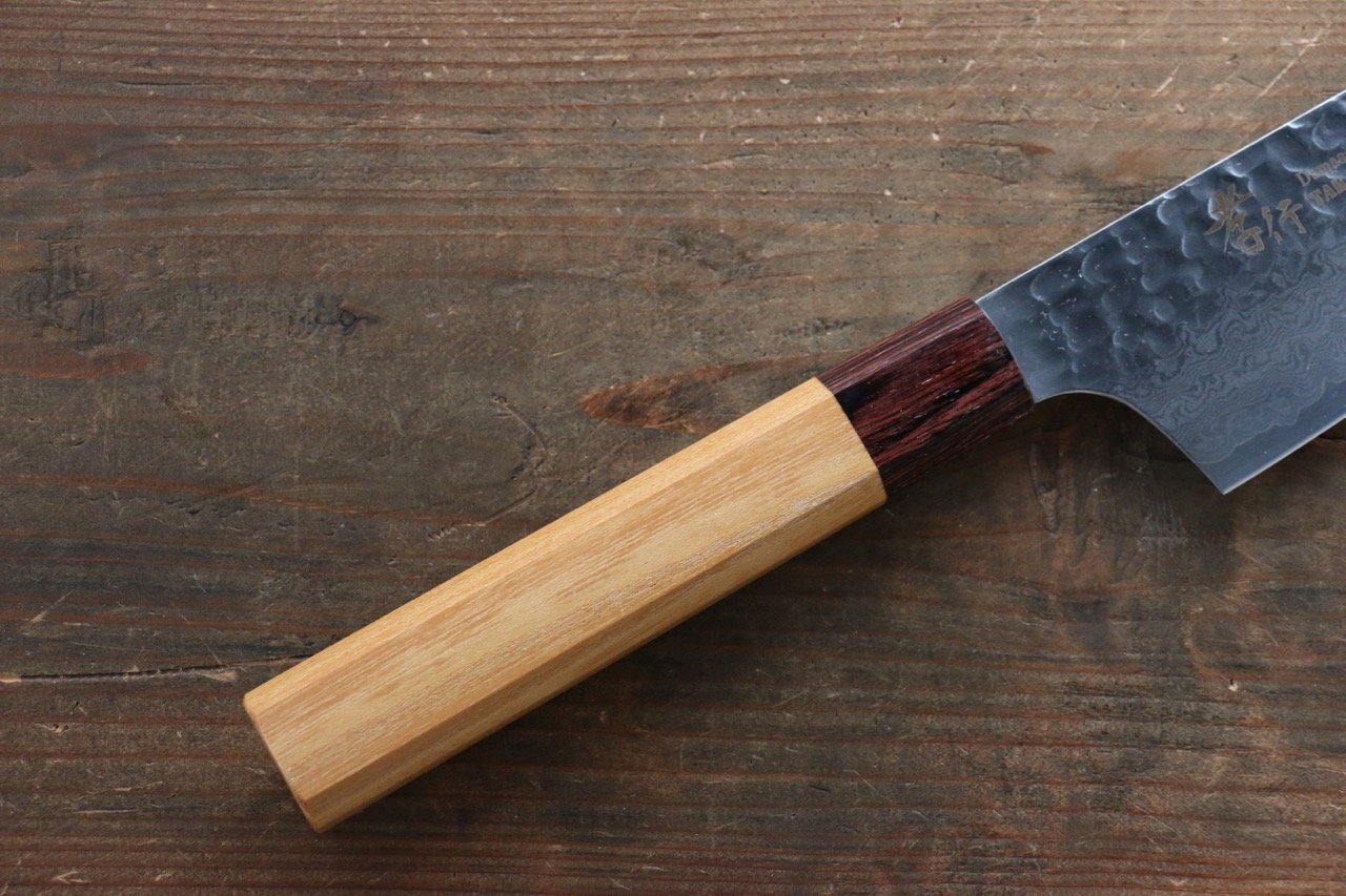 Sakai Takayuki VG10 33 Layer Damascus Kengata Gyuto 190mm Keyaki (Japanese Elm) Handle - Japanny - Best Japanese Knife