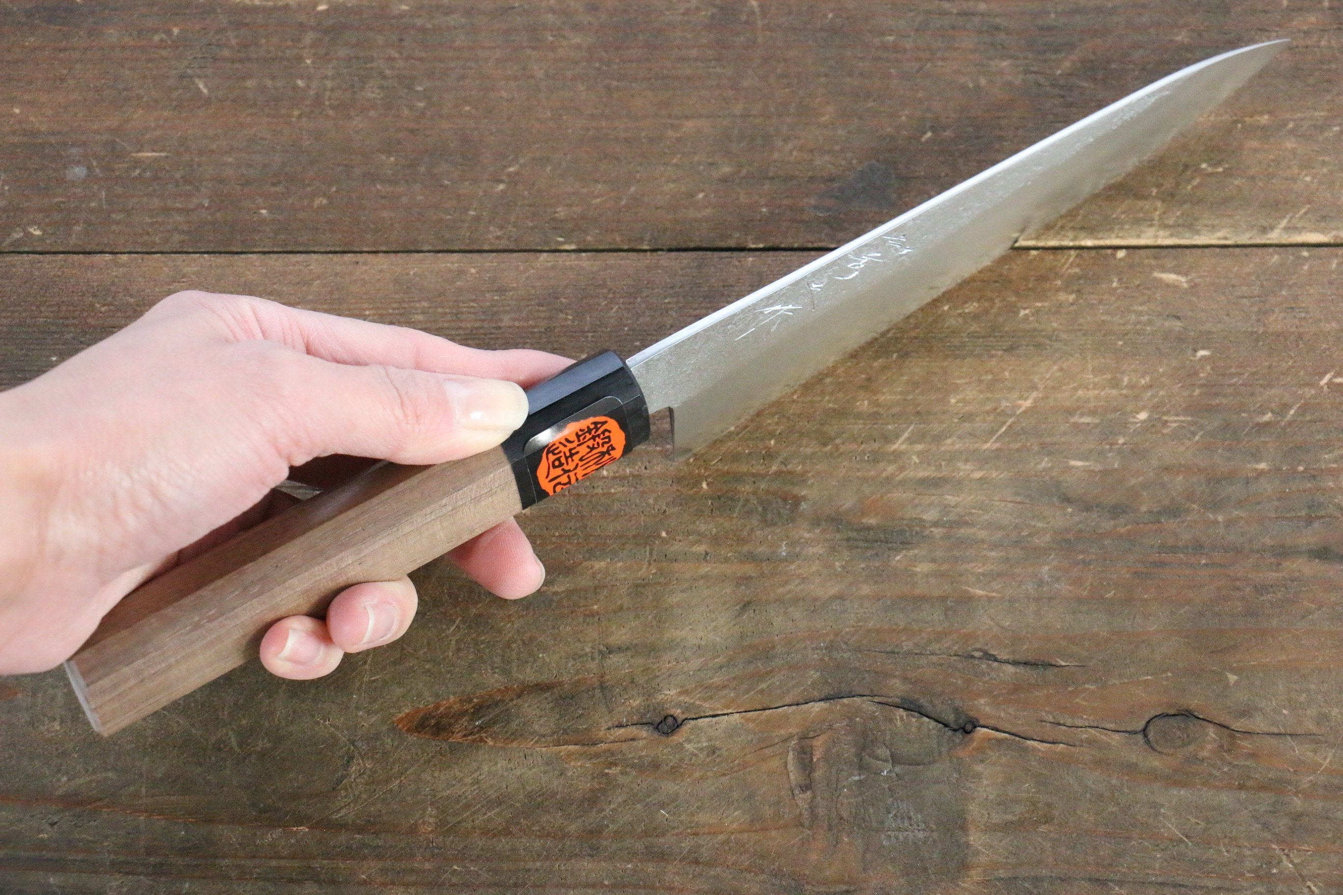 Shigeki Tanaka Silver Steel No.3 Nashiji Petty-Utility 150mm Walnut Handle - Japanny - Best Japanese Knife