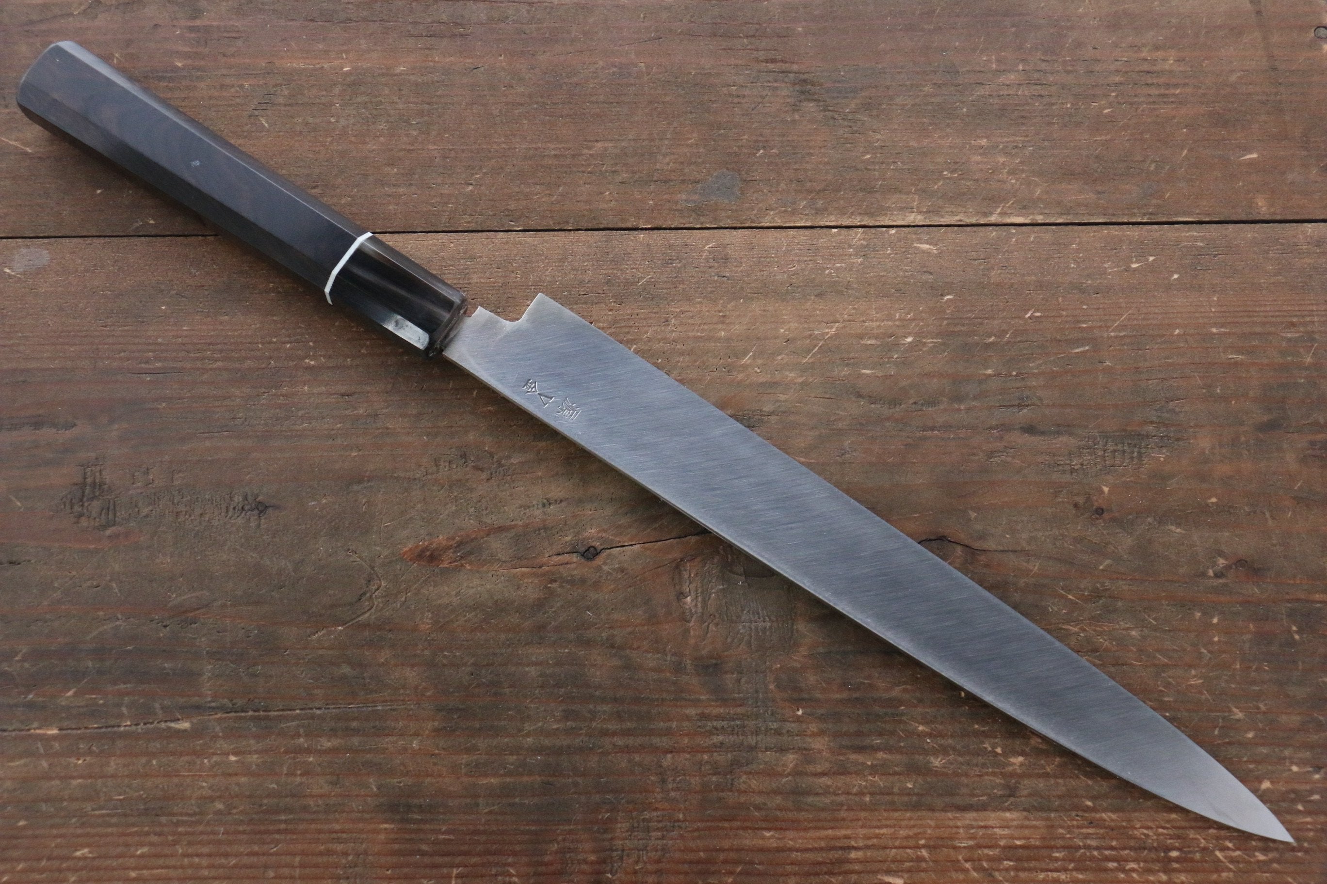 Shigeki Tanaka VG10 Damascus Yanagiba 270mm Ebony Wood Handle - Japanny - Best Japanese Knife
