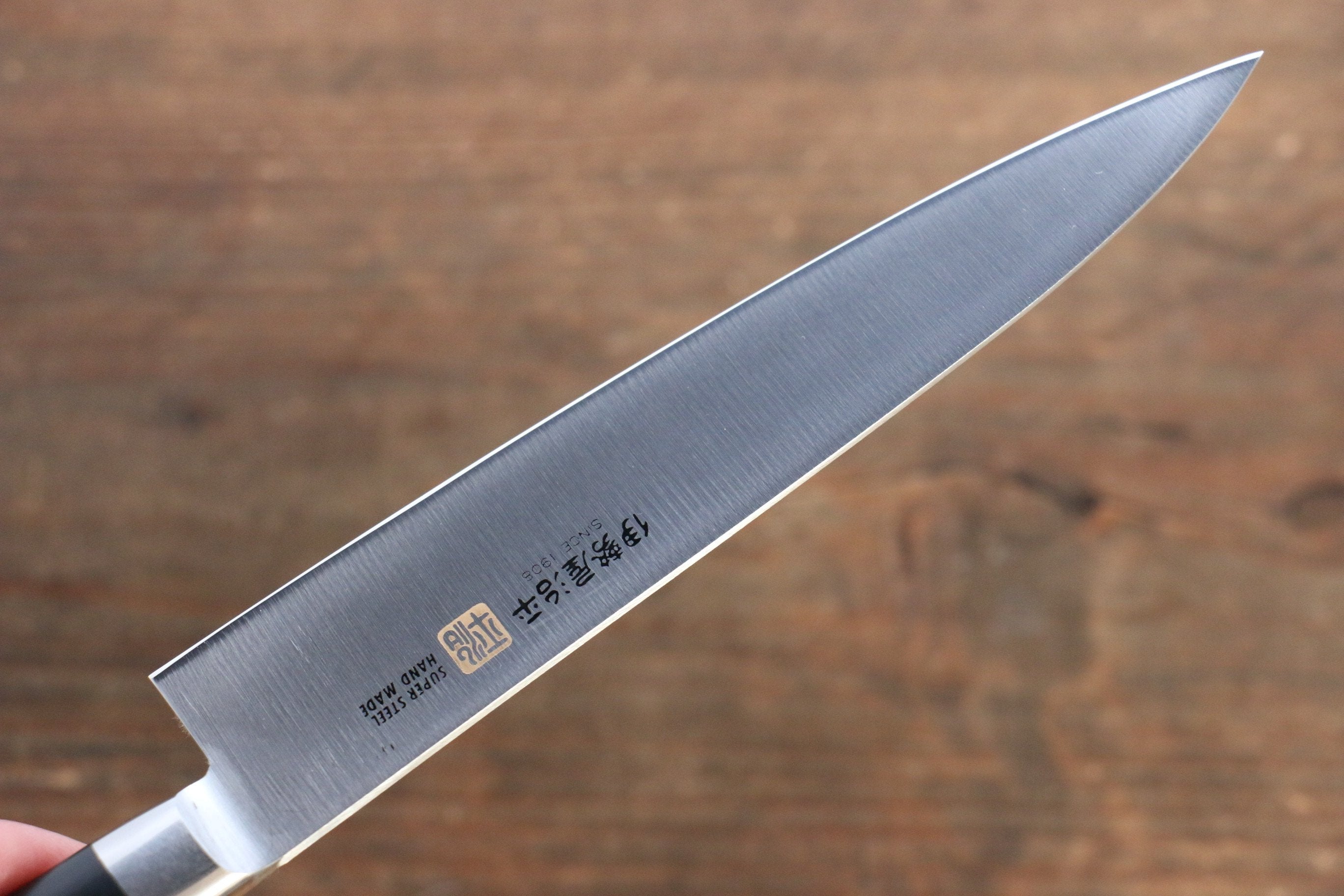 Iseya Molybdenum Steel Petty Knife 150mm & Gyuto Knife 210mmwith Black Micarta handle Set (Ferrel : Stainless Steel) - Japanny - Best Japanese Knife