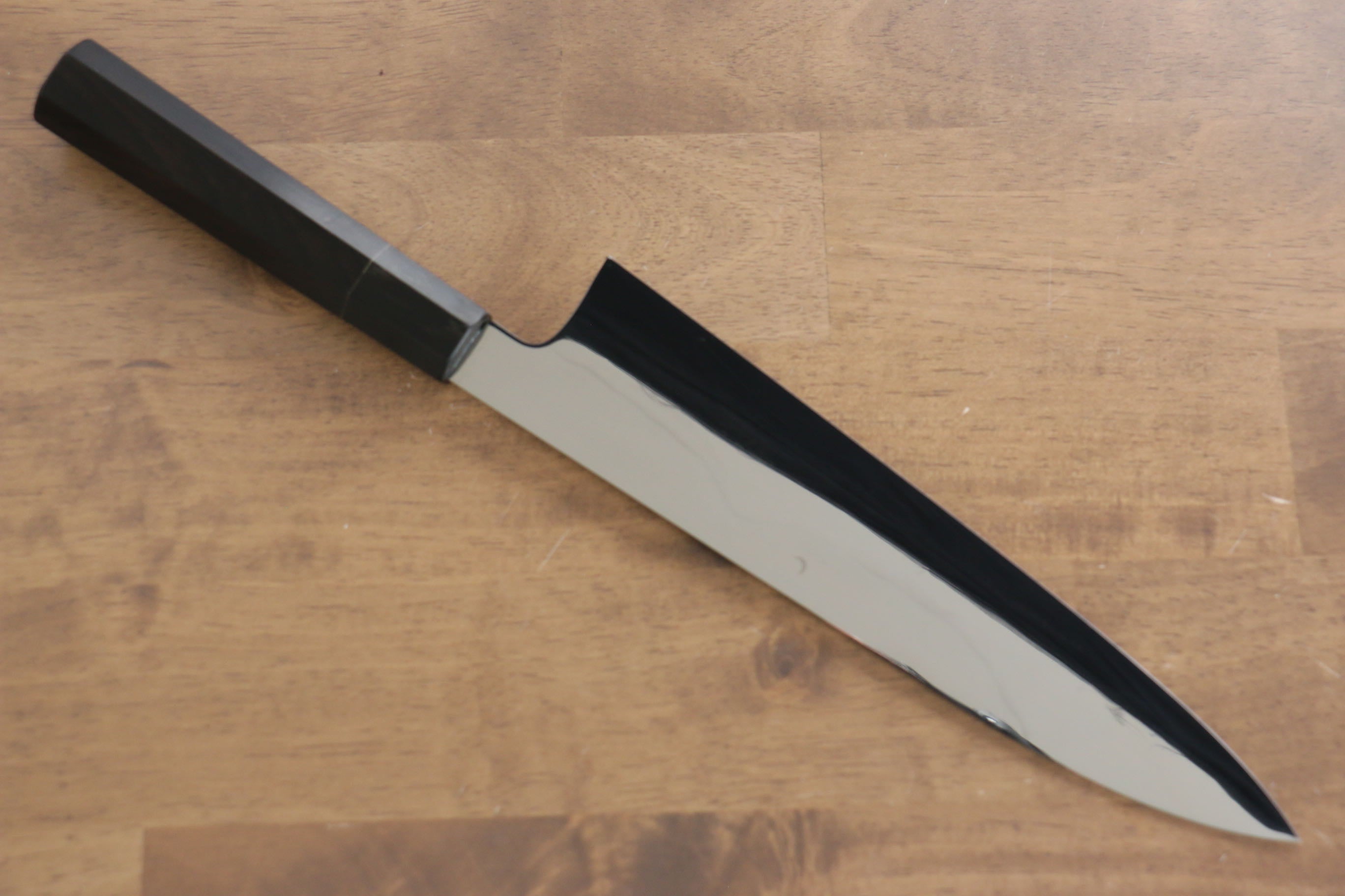 Jikko Fujisan Honyaki White Steel No.3 Gyuto  240mm Ebony Wood Handle Kasumi - Japanny - Best Japanese Knife
