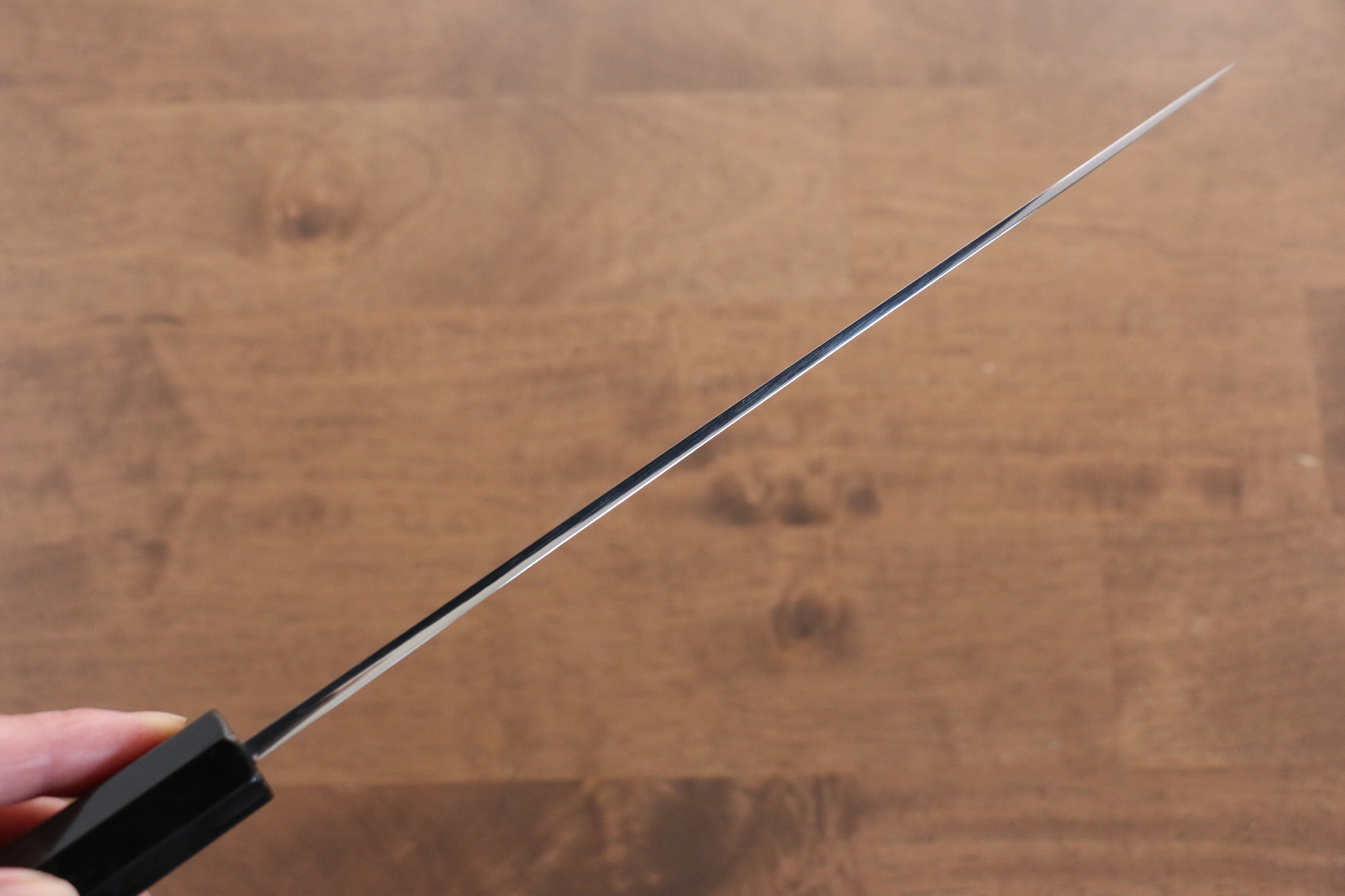 Jikko Honyaki White Steel No.3 Mirrored Finish Gyuto  210mm Ebony Wood Handle - Japanny - Best Japanese Knife