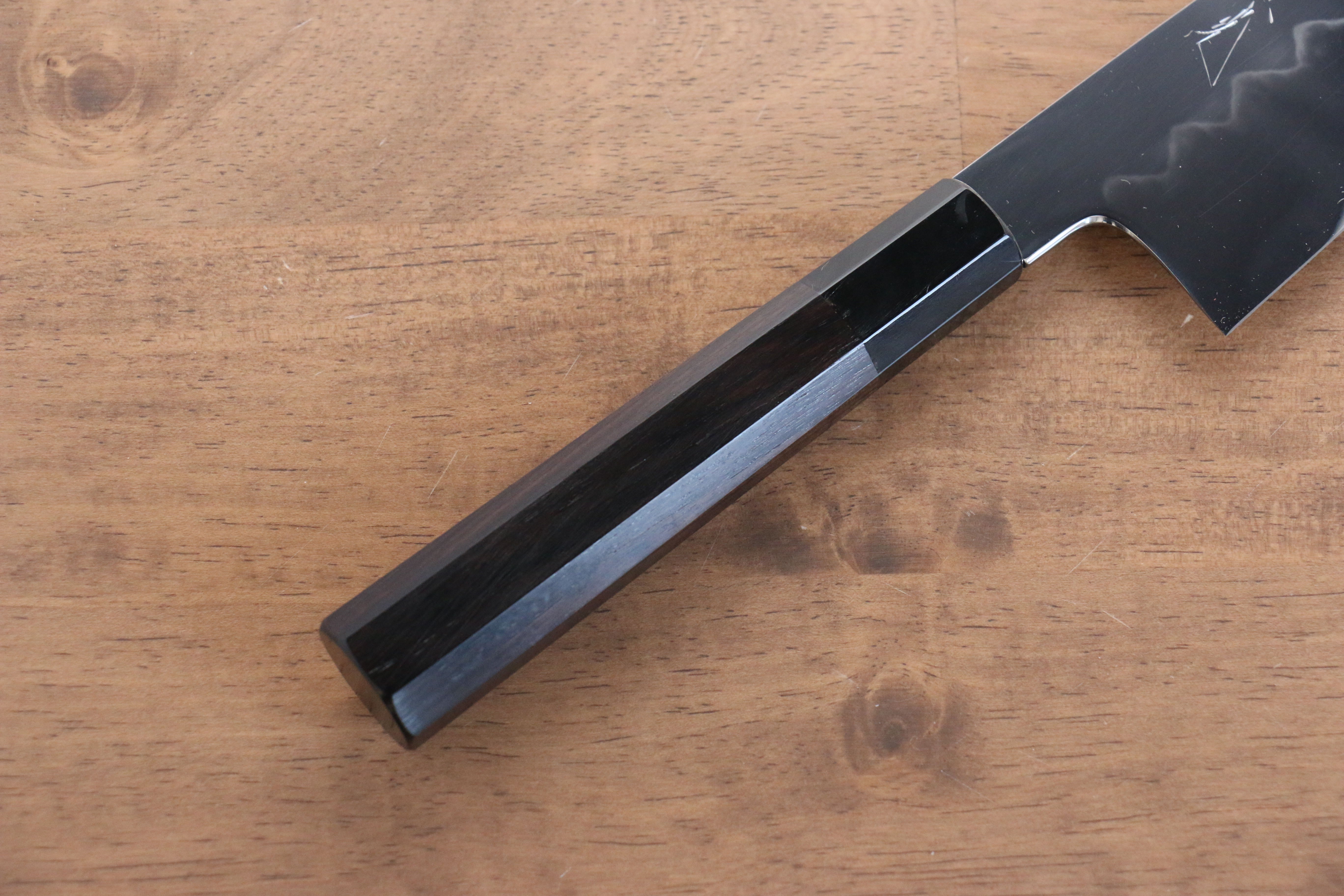 Jikko Honyaki White Steel No.3 Mirrored Finish Gyuto  210mm Ebony Wood Handle - Japanny - Best Japanese Knife