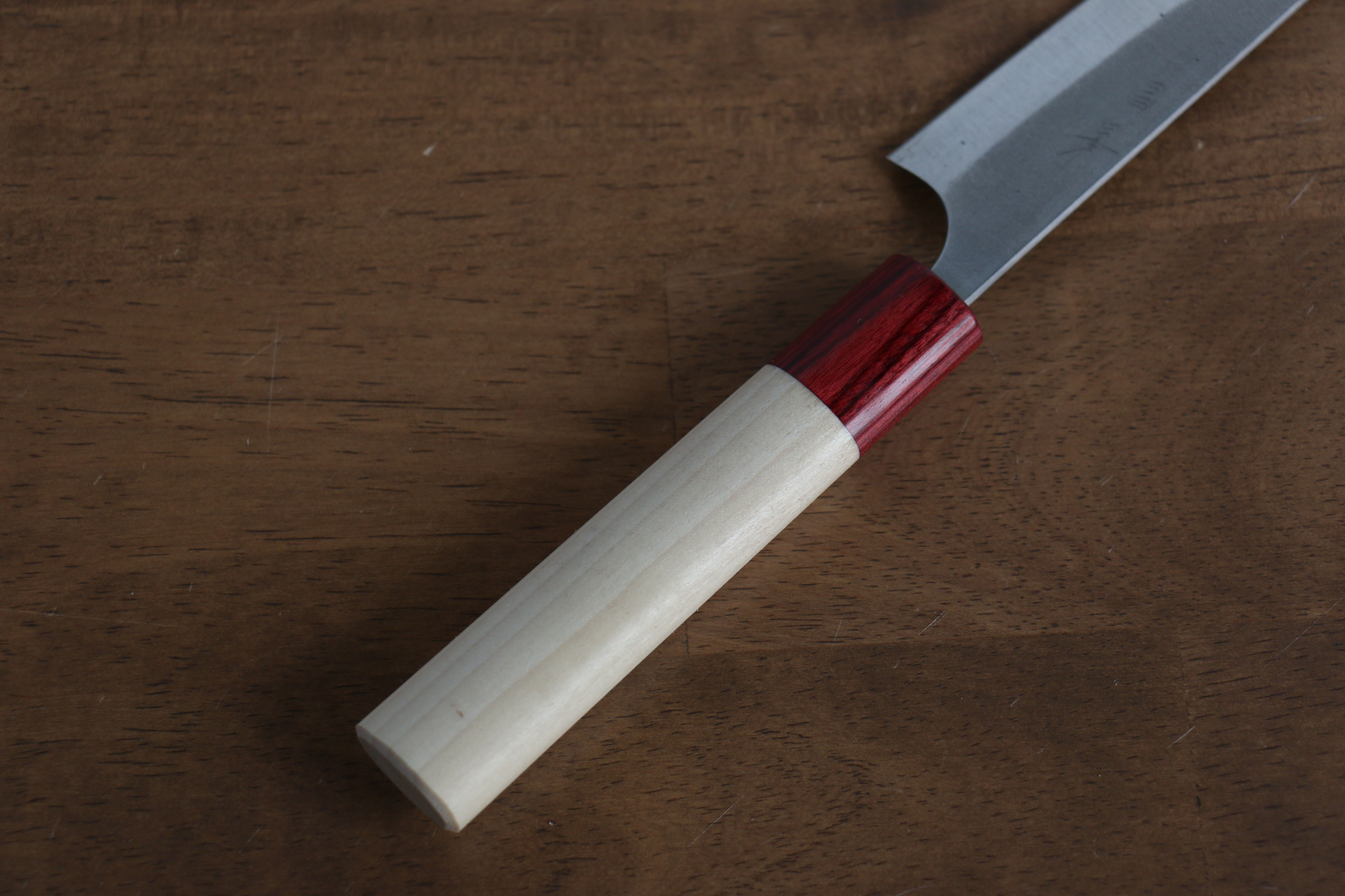 Masakage Yuki White Steel No.2 Nashiji Petty-Utility  120mm Magnolia Handle - Japanny - Best Japanese Knife