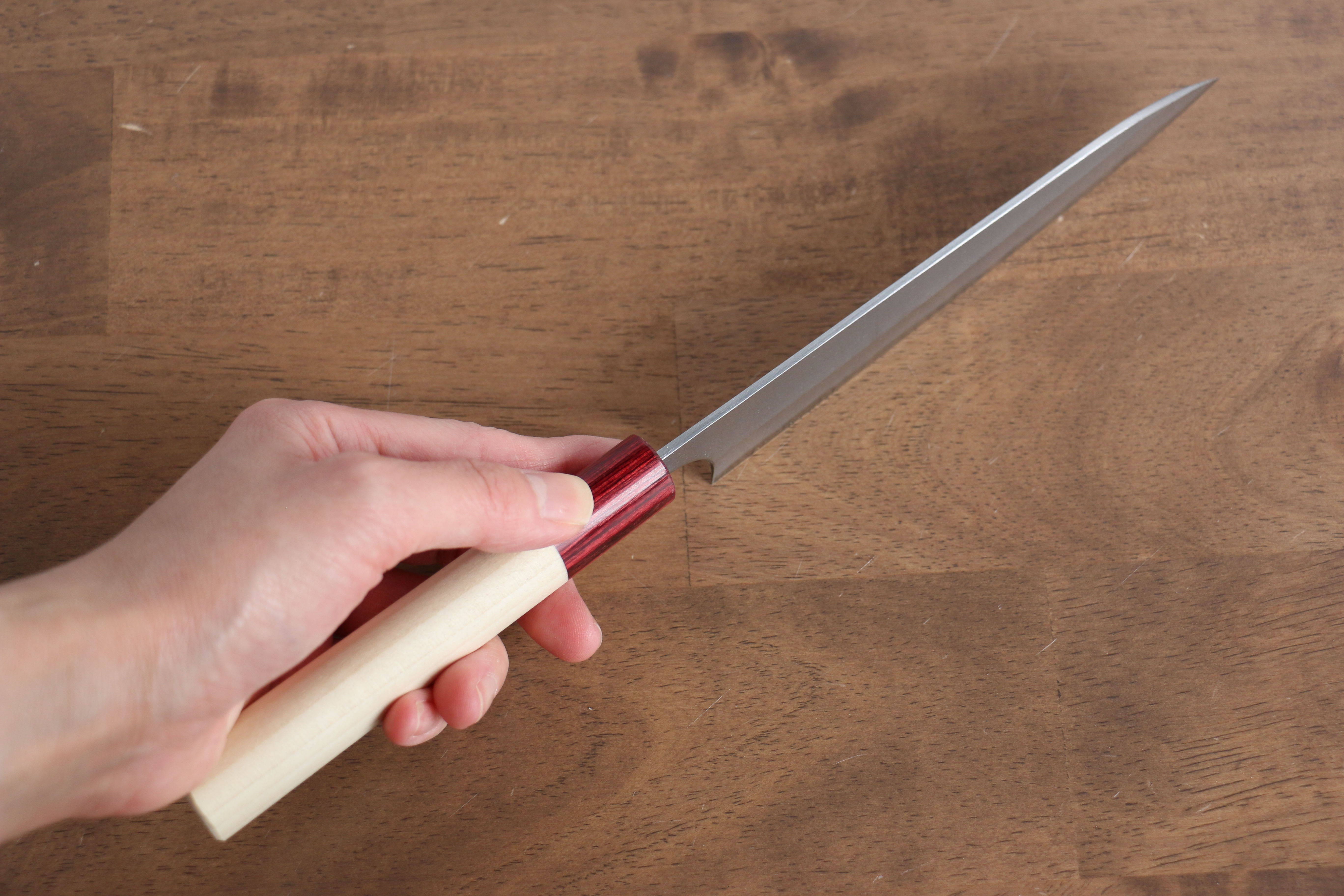 Masakage Yuki White Steel No.2 Nashiji Petty-Utility  120mm Magnolia Handle - Japanny - Best Japanese Knife