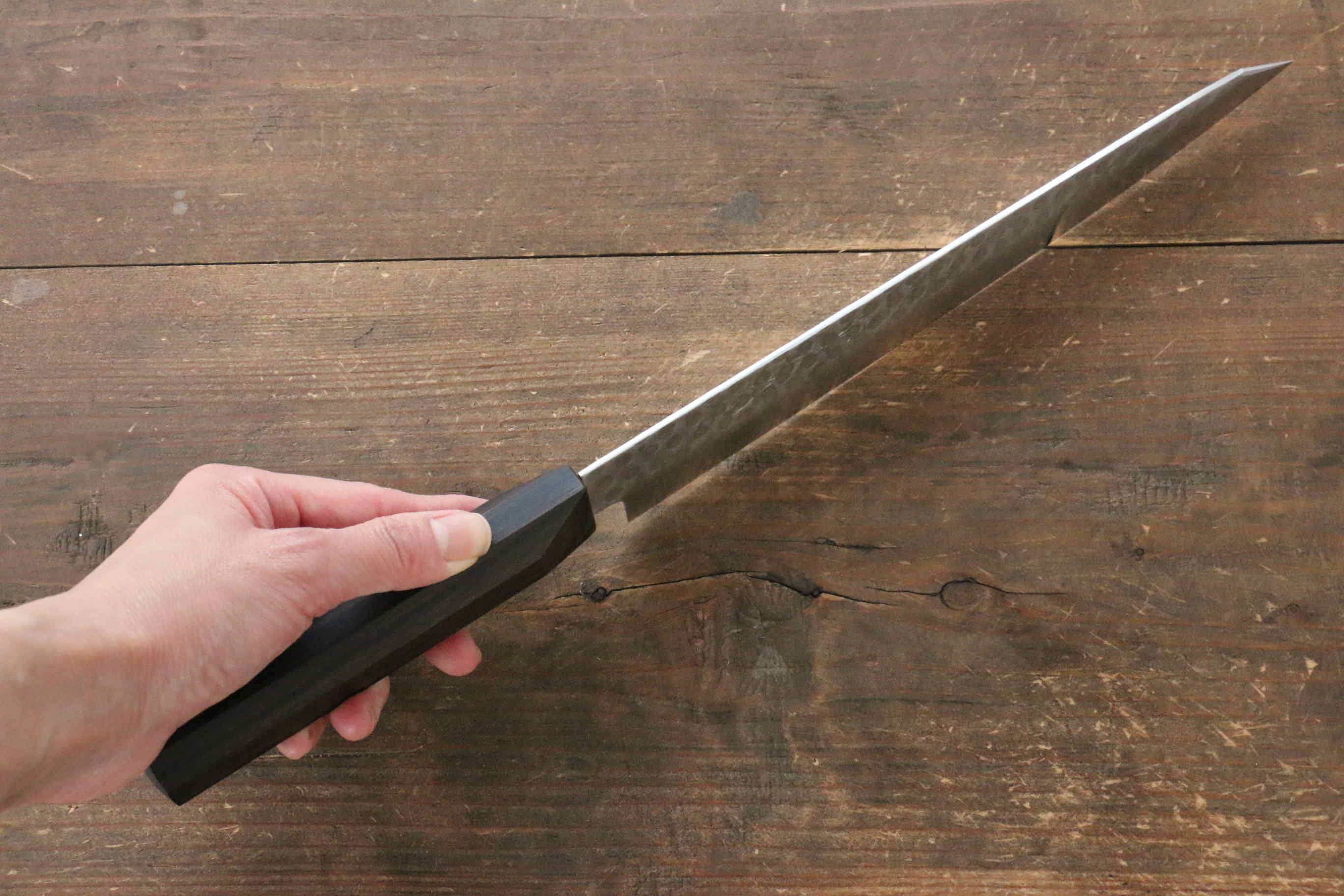 Jikko VG10 17 Layer Sujihiki  230mm Ebony Wood Handle - Japanny - Best Japanese Knife