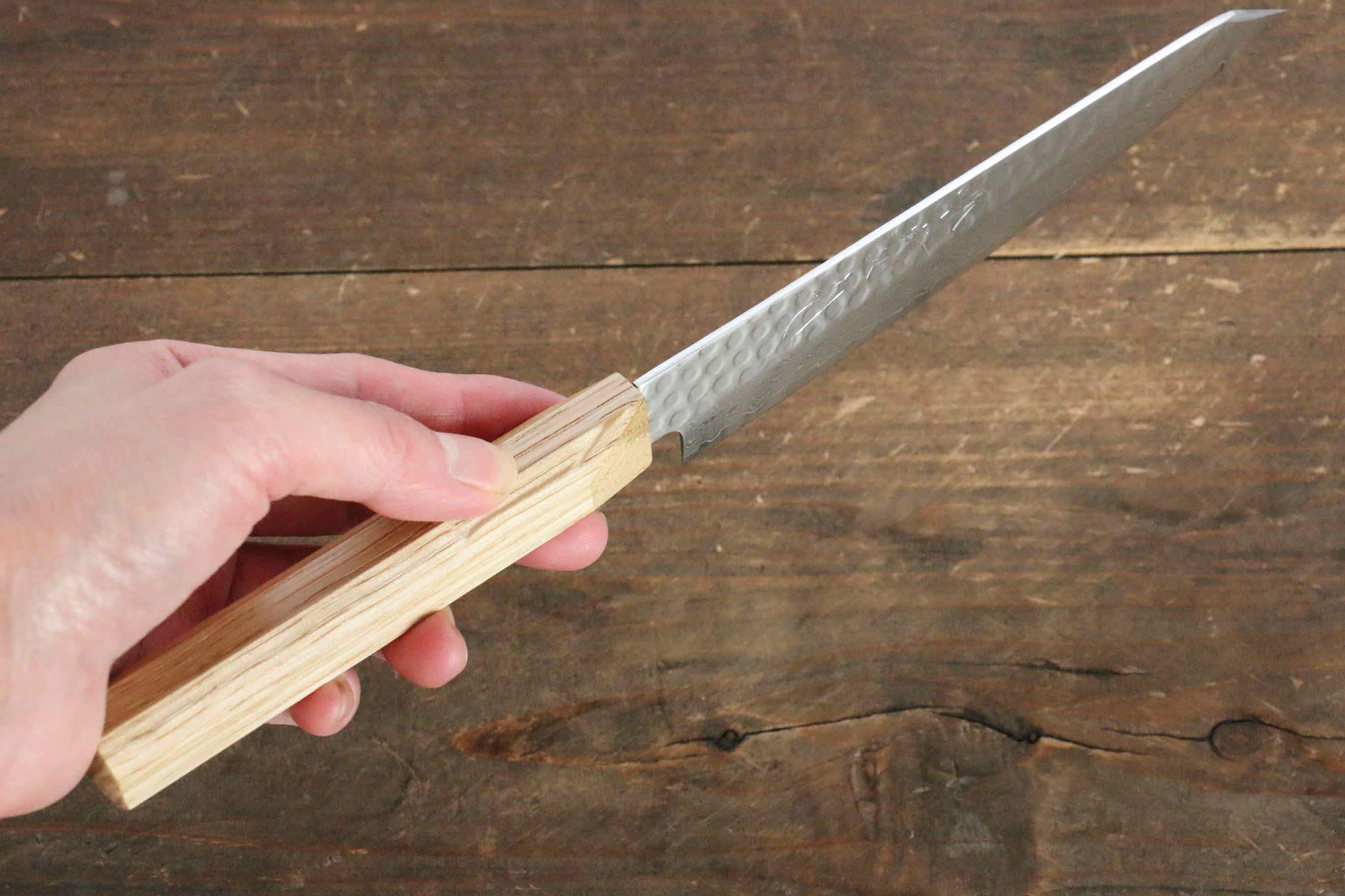 Jikko VG10 17 Layer Kiritsuke Petty-Utility  140mm Oak Handle - Japanny - Best Japanese Knife