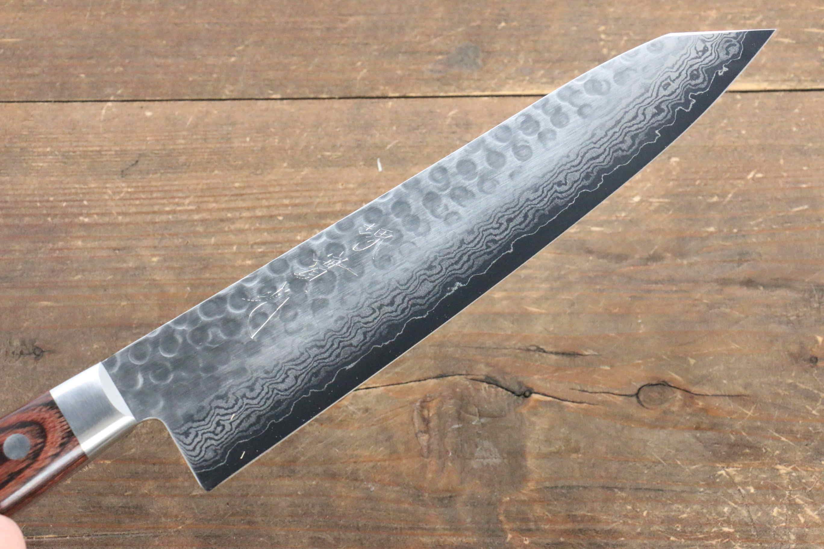 Jikko VG10 17 Layer Kiritsuke Gyuto  200mm Mahogany Handle - Japanny - Best Japanese Knife