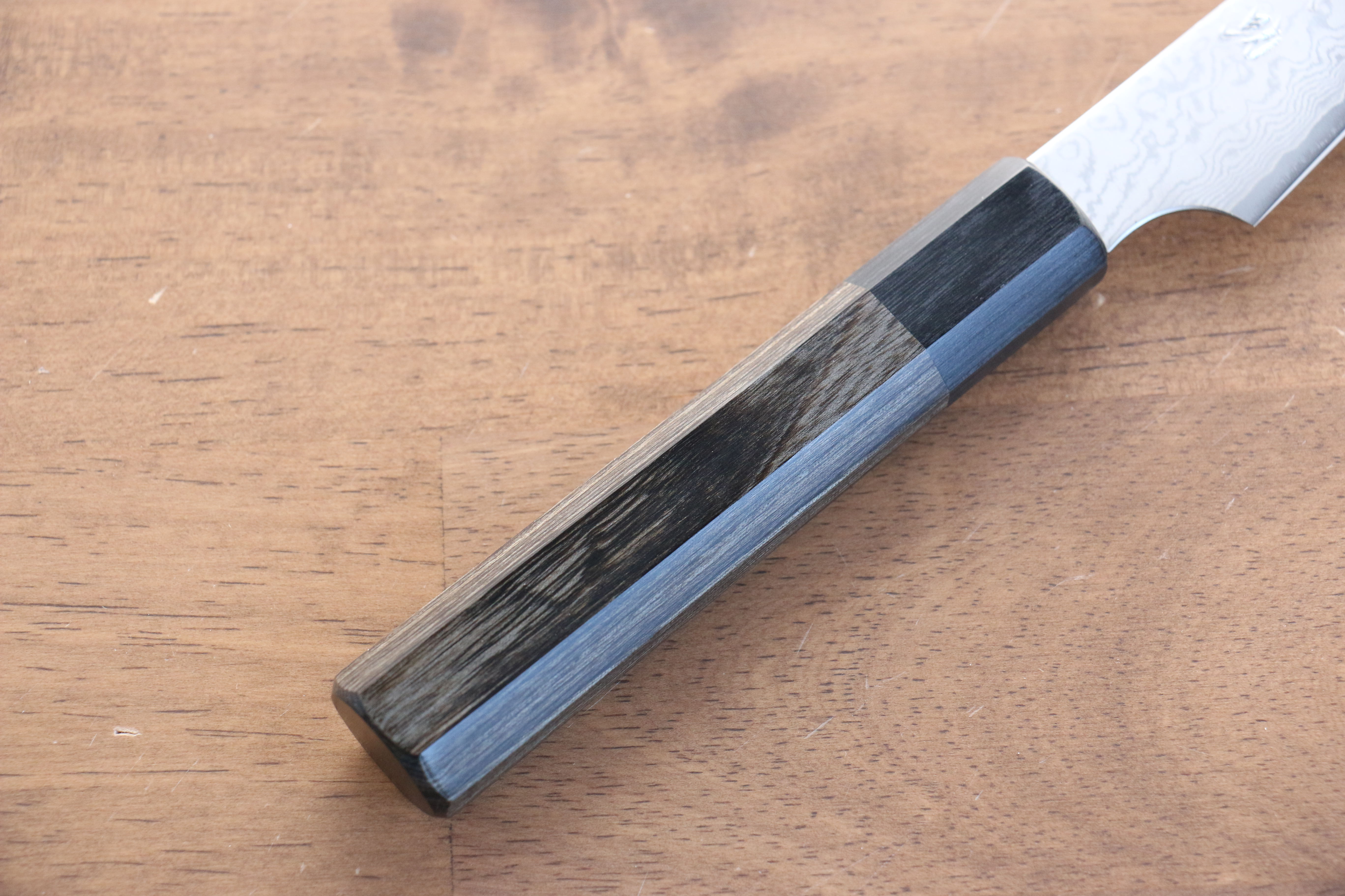 Seisuke VG10 33 Layer Damascus Kiritsuke Petty-Utility 105mm Gray Pakka wood Handle - Japanny - Best Japanese Knife
