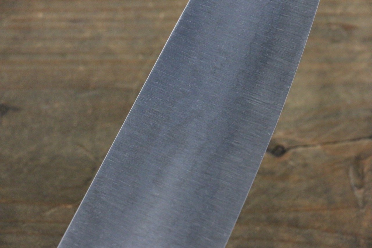 Shungo Ogata White Steel No.2 Damascus Santoku 165mm Shitan Handle - Japanny - Best Japanese Knife