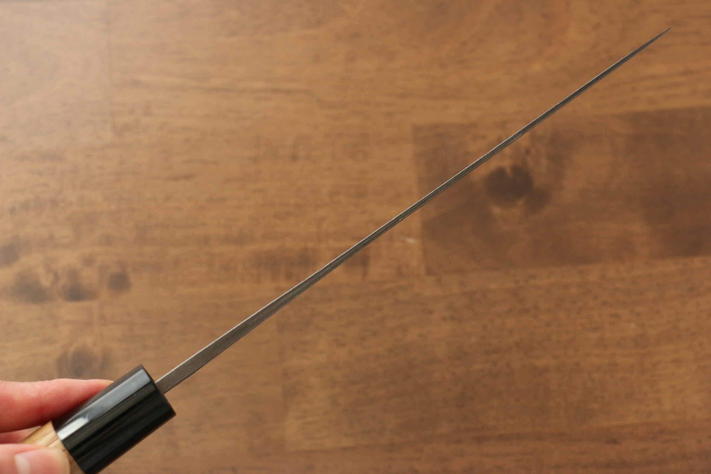 Seisuke Blue Steel No.2 Nashiji Gyuto 180mm Chestnut Handle - Japanny - Best Japanese Knife